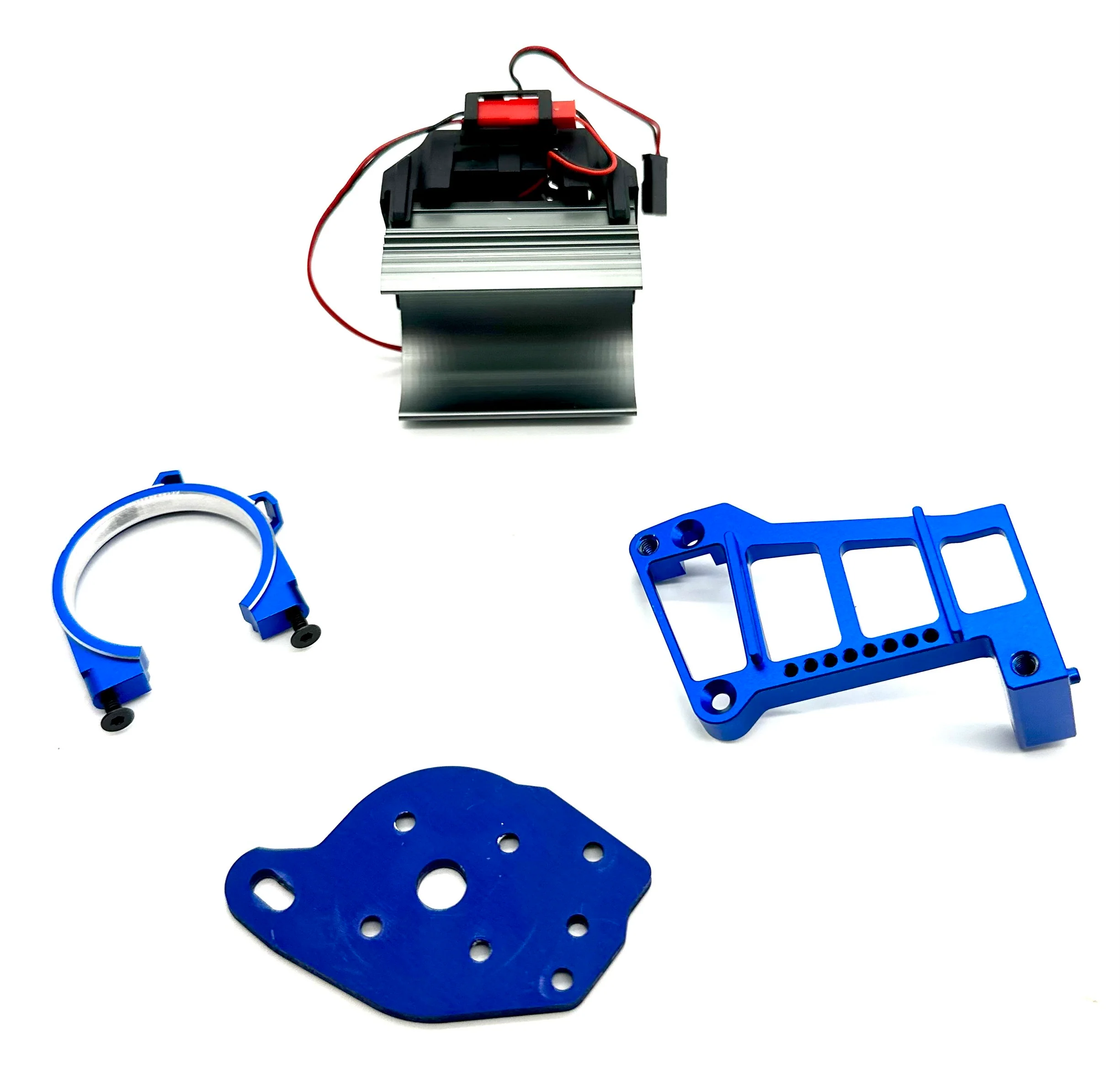 1/10 MAXX Ultimate COOLING FAN, blue Heat Sink and mounts for Motor 540xl velineon 89087-4 - Image 2