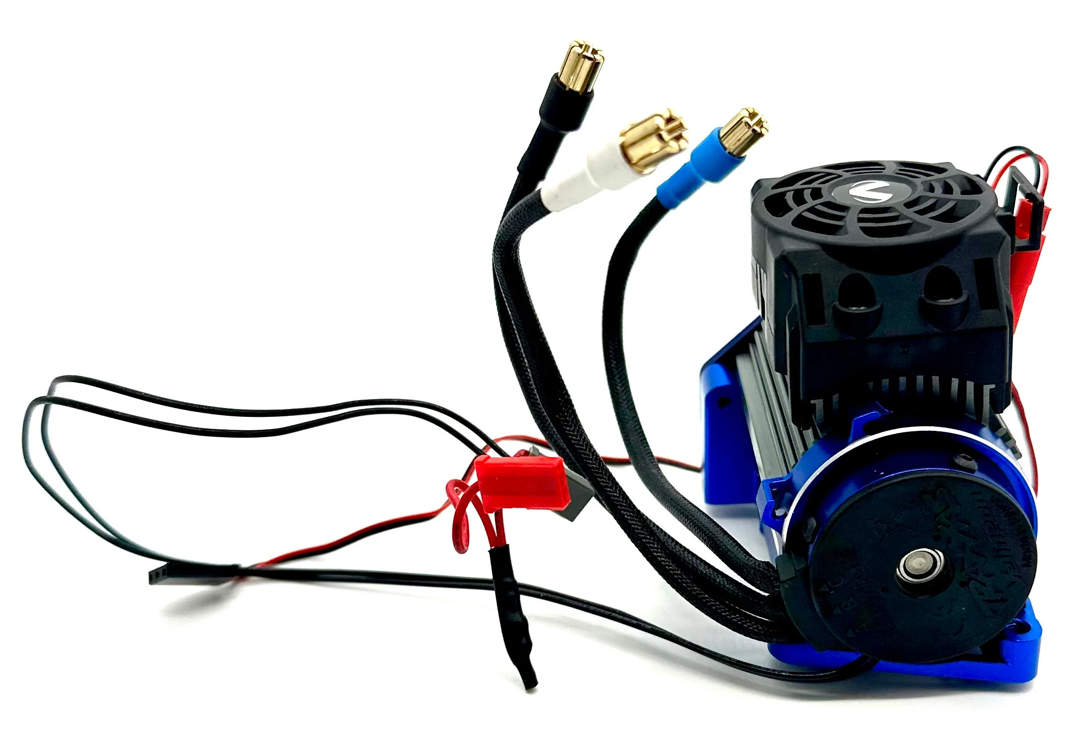1/10 MAXX Ultimate MOTOR ASSEMBLY Blue w/mounts, sink and fan 89087-4 - Image 2