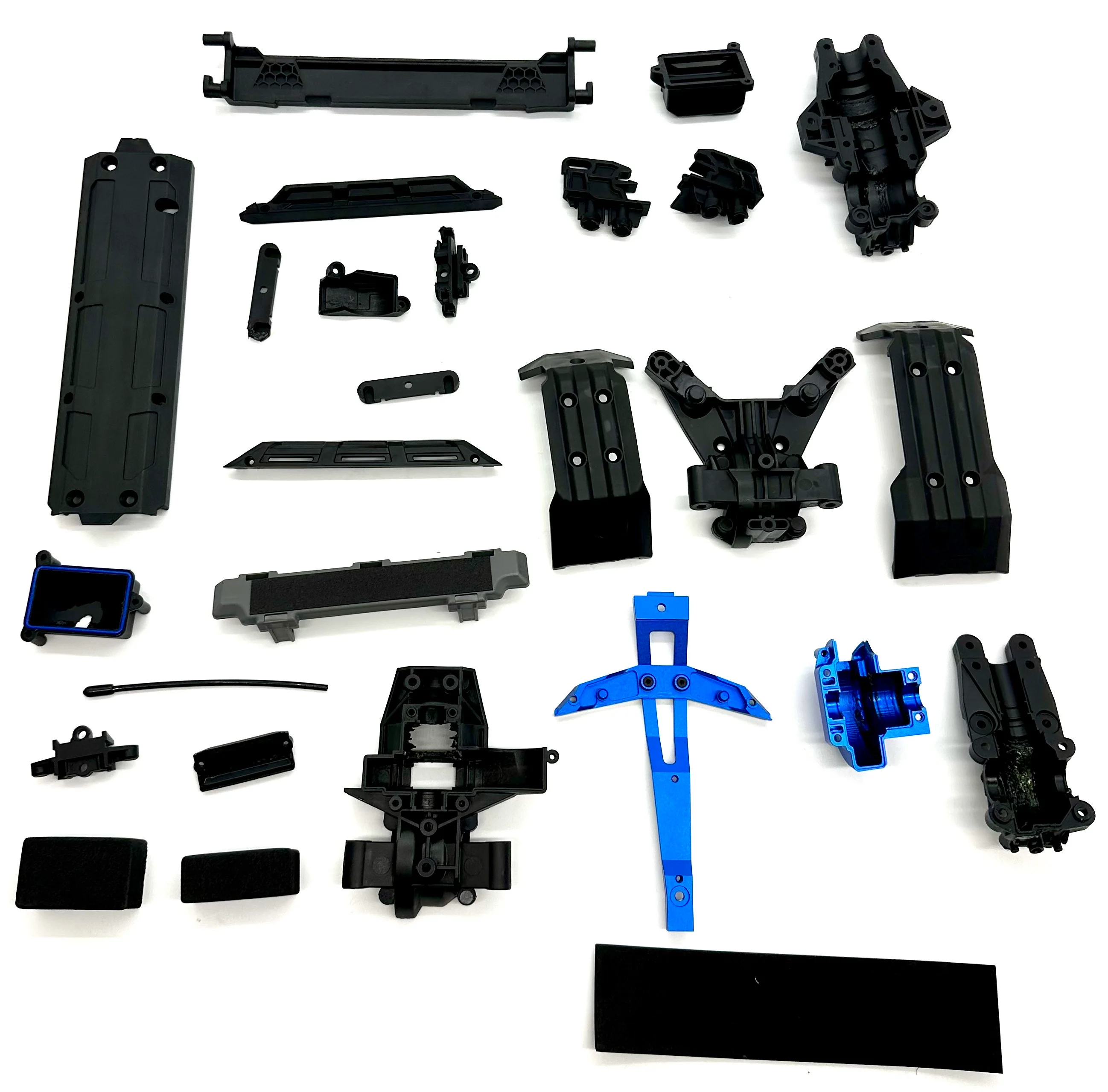 1/10 MAXX Ultimate Plastic Set Blue (Front Rear Bulkhead skid plates Brace box 89087-4 - Image 2