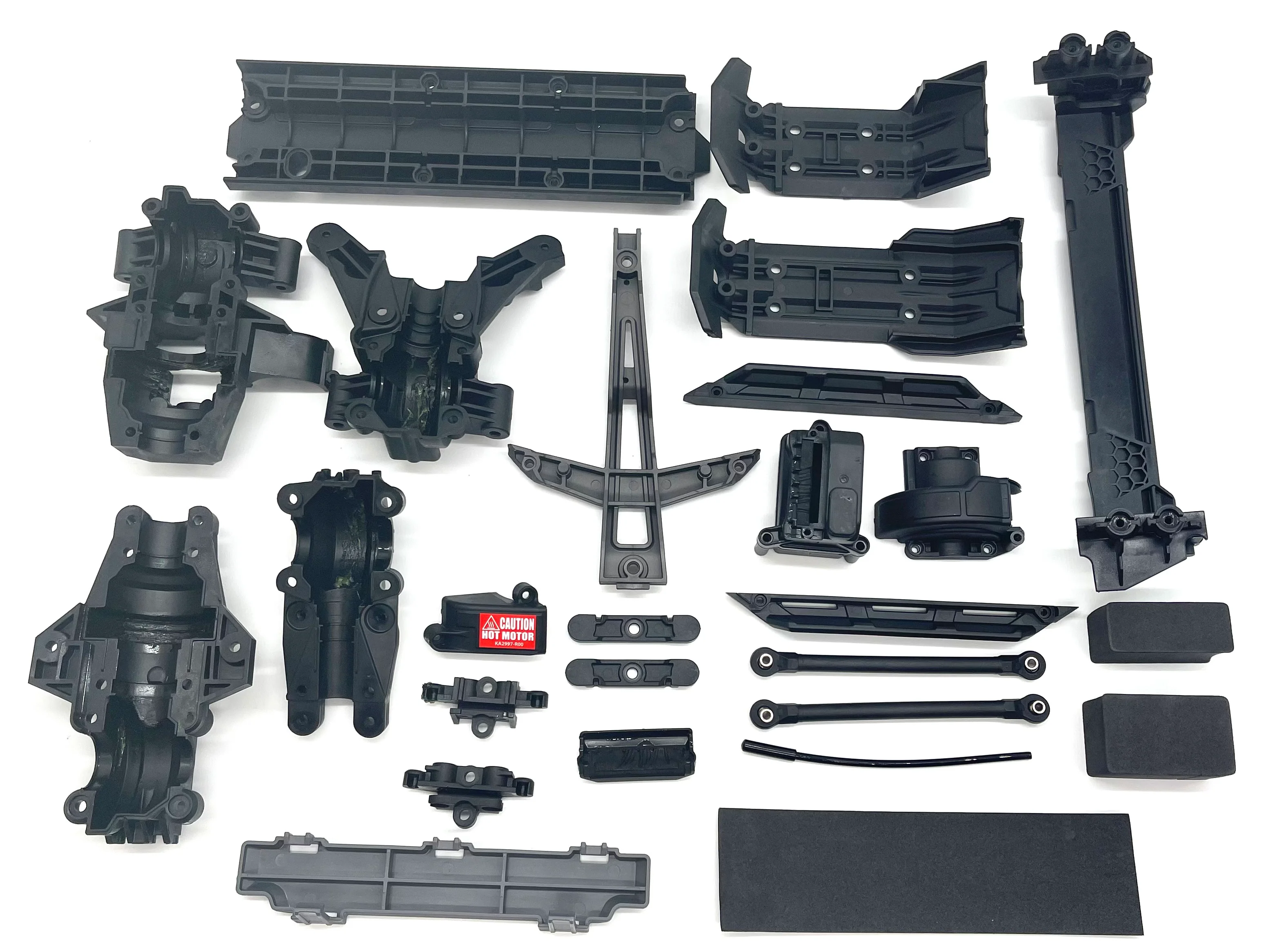 1/10 Wide-MAXX Plastic Set (Front Rear Bulkhead skid plates Brace box 89086-4