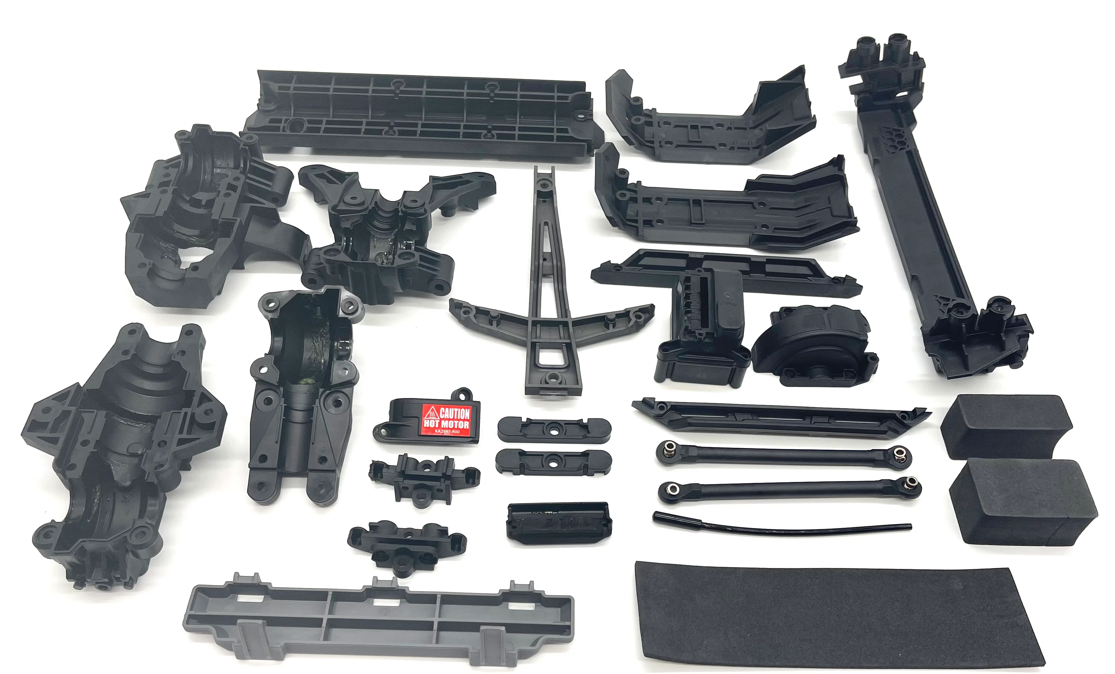 1/10 Wide-MAXX Plastic Set (Front Rear Bulkhead skid plates Brace box 89086-4 - Image 3