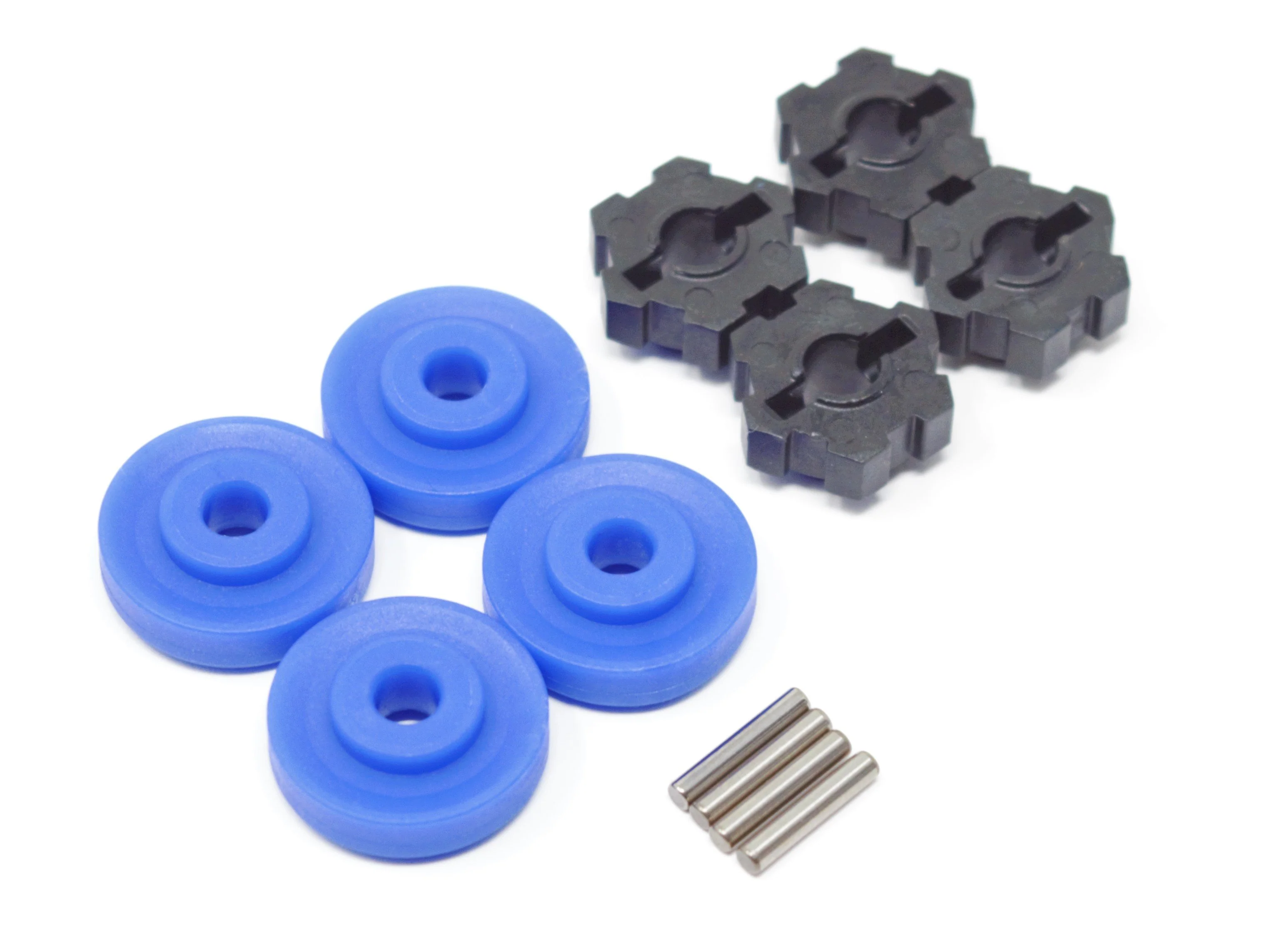 1/10 Wide-MAXX Wheel HUBS, (BLUE washer) 17mm Splined, hex pins 89086-4
