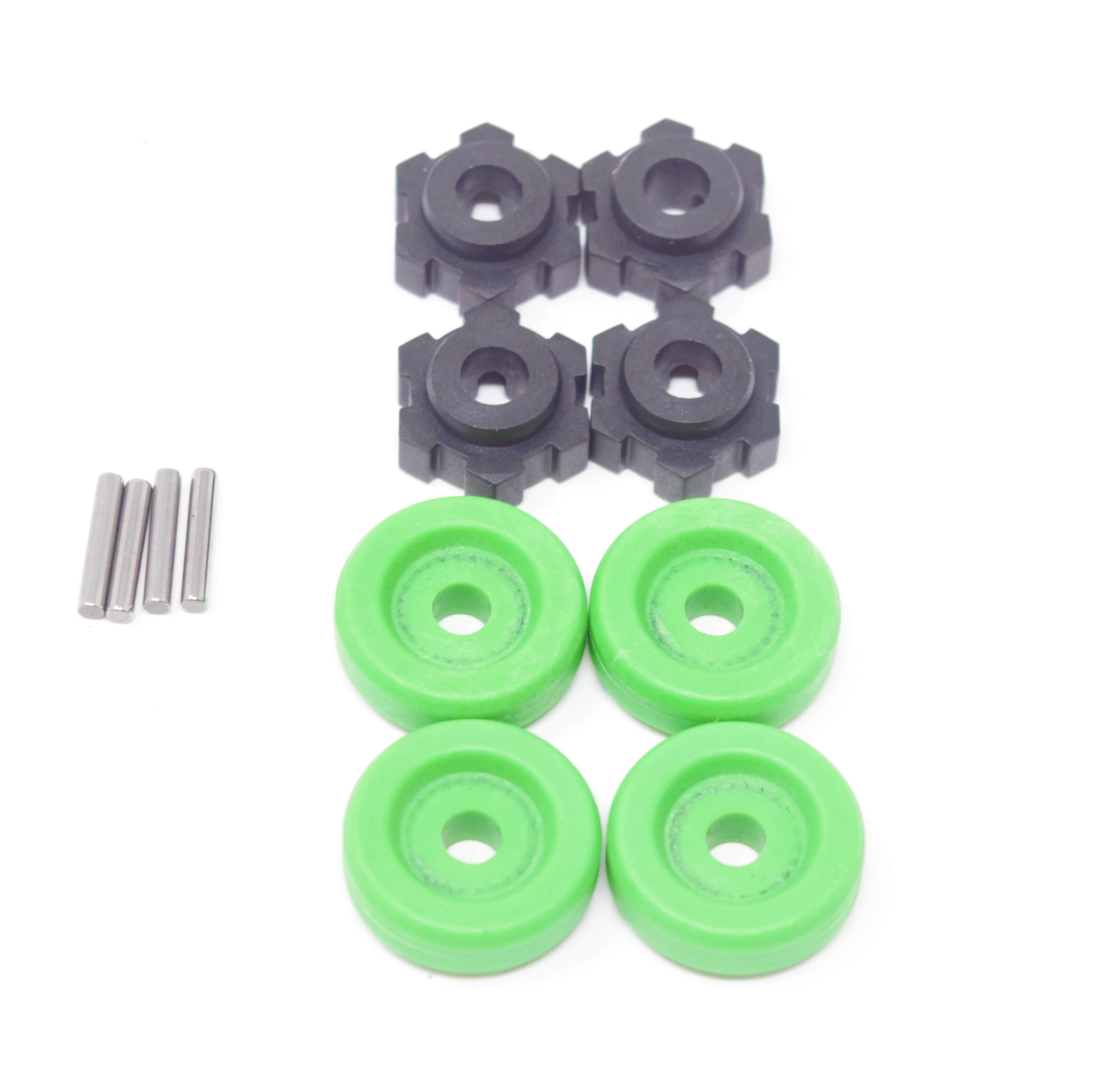 1/10 Wide-MAXX Wheel Hubs, (GREEN washer) 17mm Splined, hex pins 89086-4 - Image 2