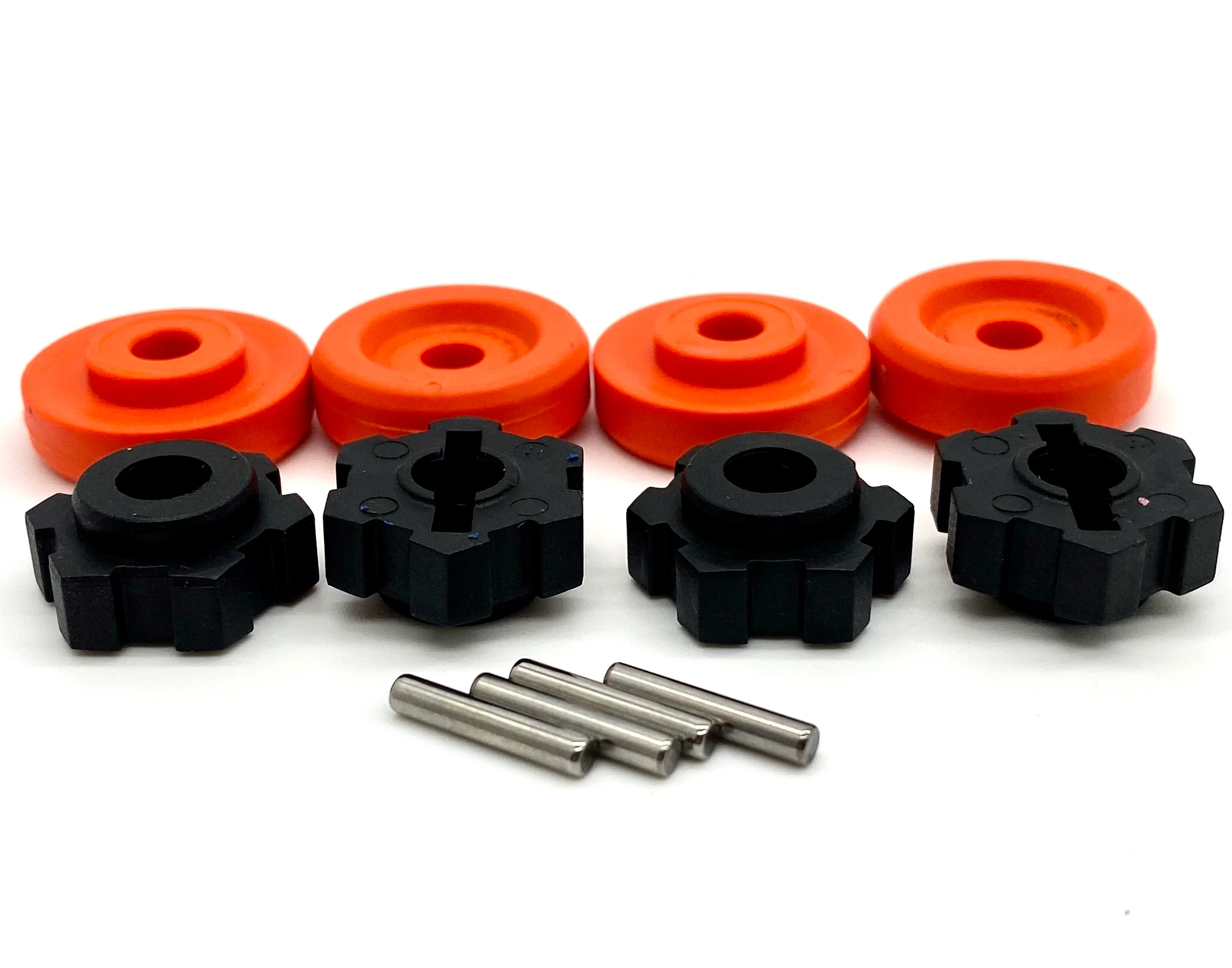 1/10 Wide-MAXX Wheel Hubs, (ORANGE washer) 17mm Splined, hex pins 89086-4 - Image 3