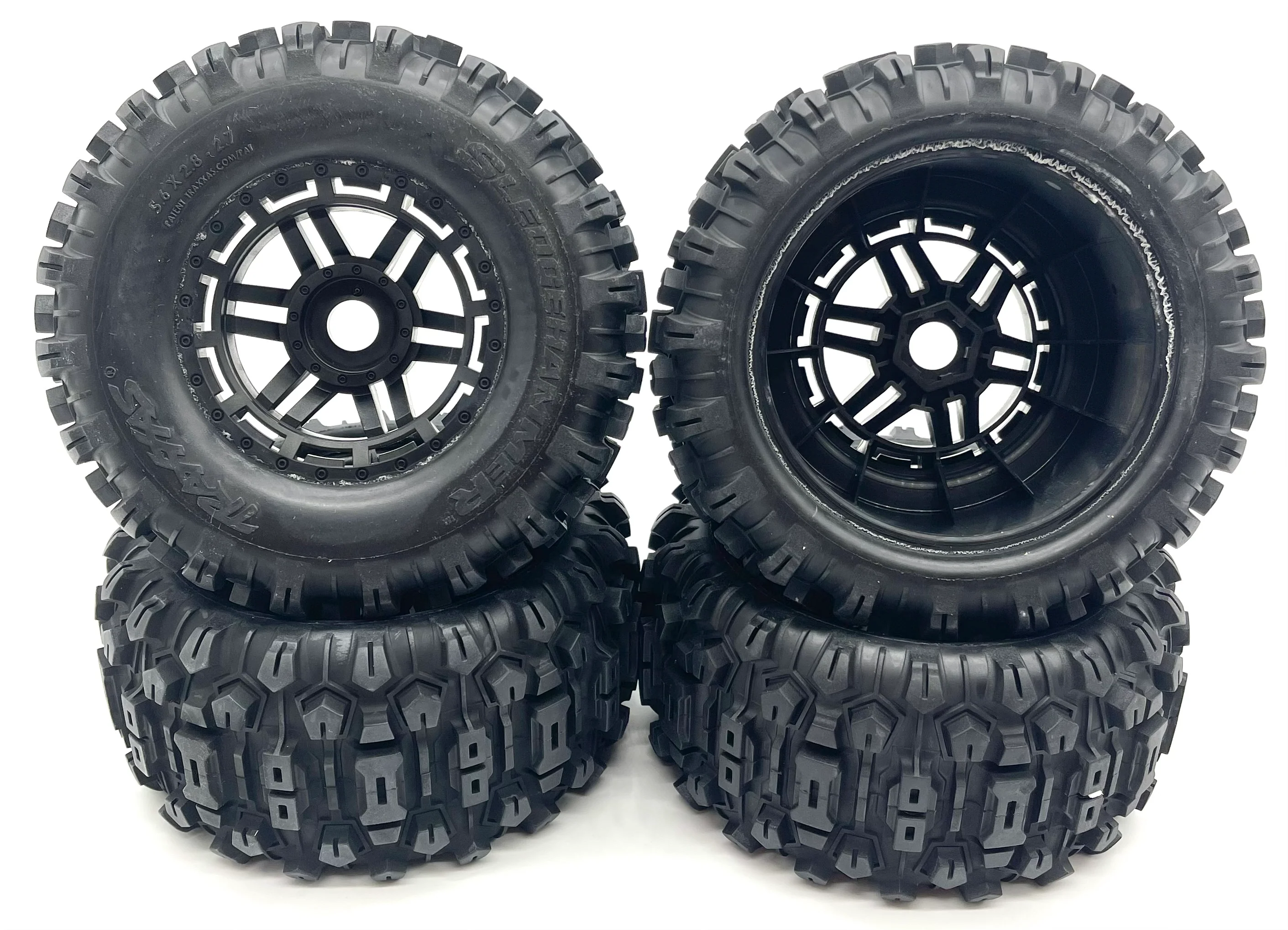 1/10 Wide-MAXX Wheels & Tires (Factory Glued Assembled (set 4) NEW 89086-4