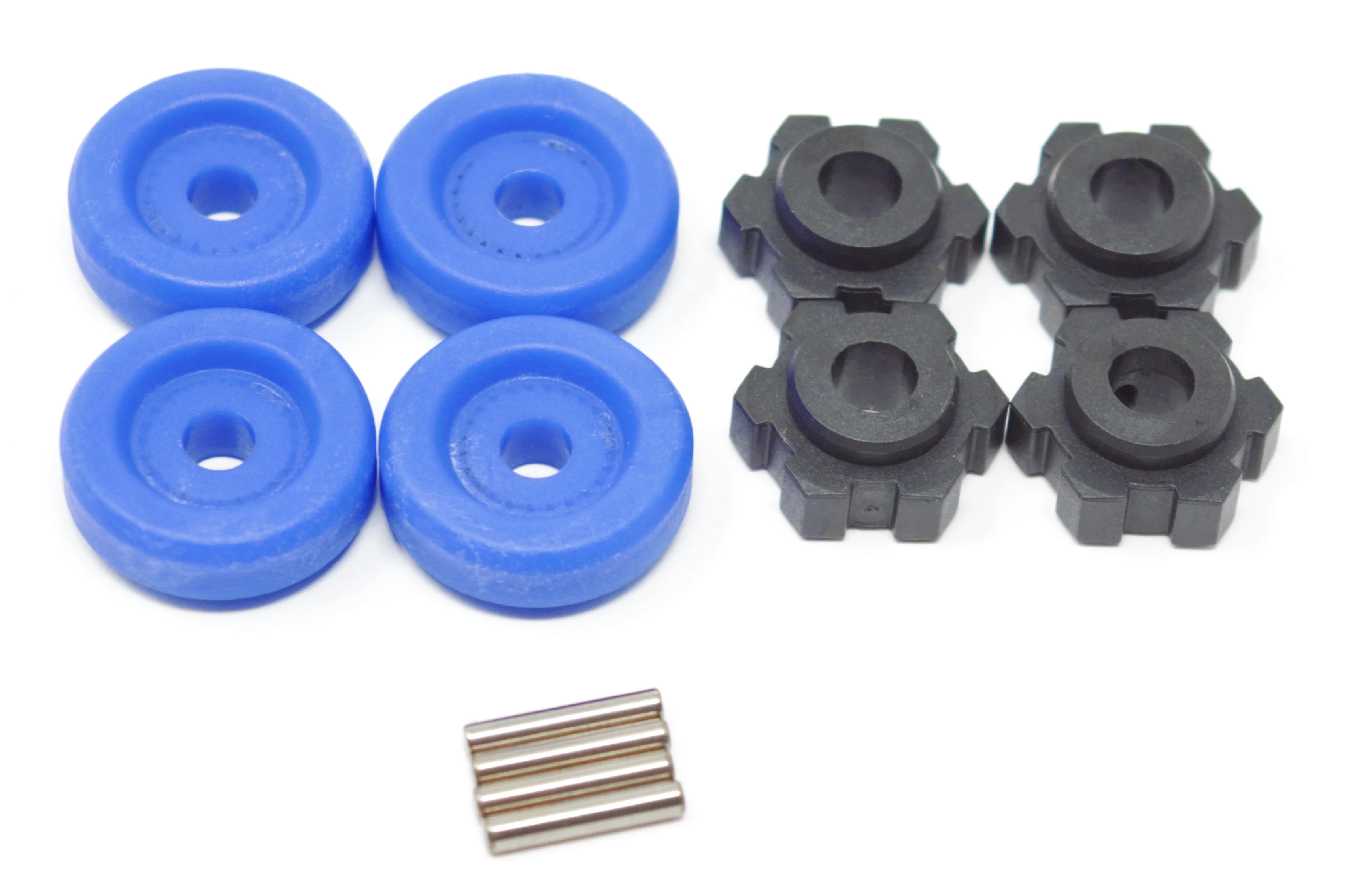 1/10 MAXX Wheel Hubs, (BLUE washer) 17mm Splined, hex pins Traxxas 89076-4 - Image 2
