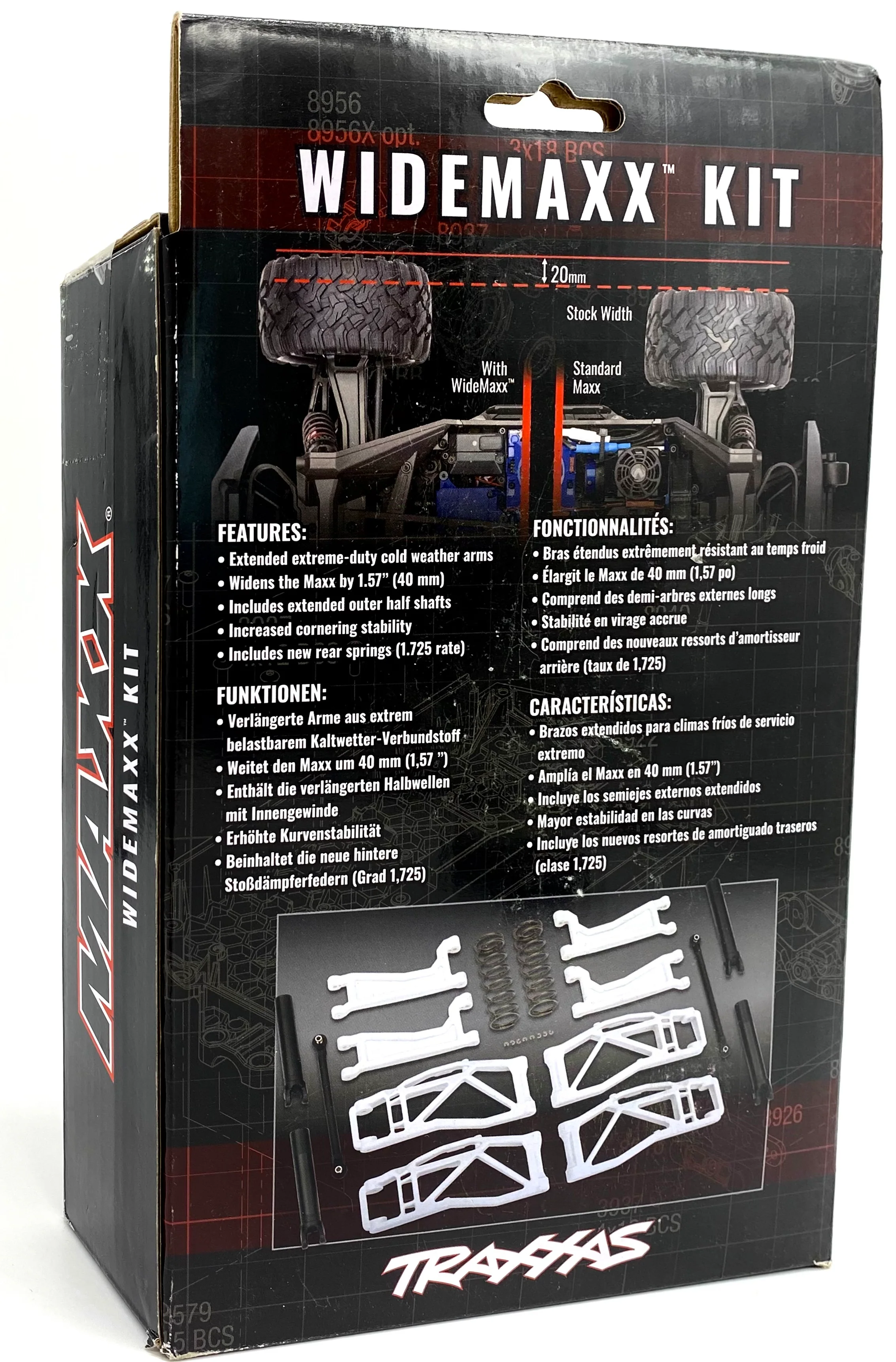 1/10 Wide-MAXX SUSPENSION kit (RED) widemaxx arms toe links 89086-4 - Image 2
