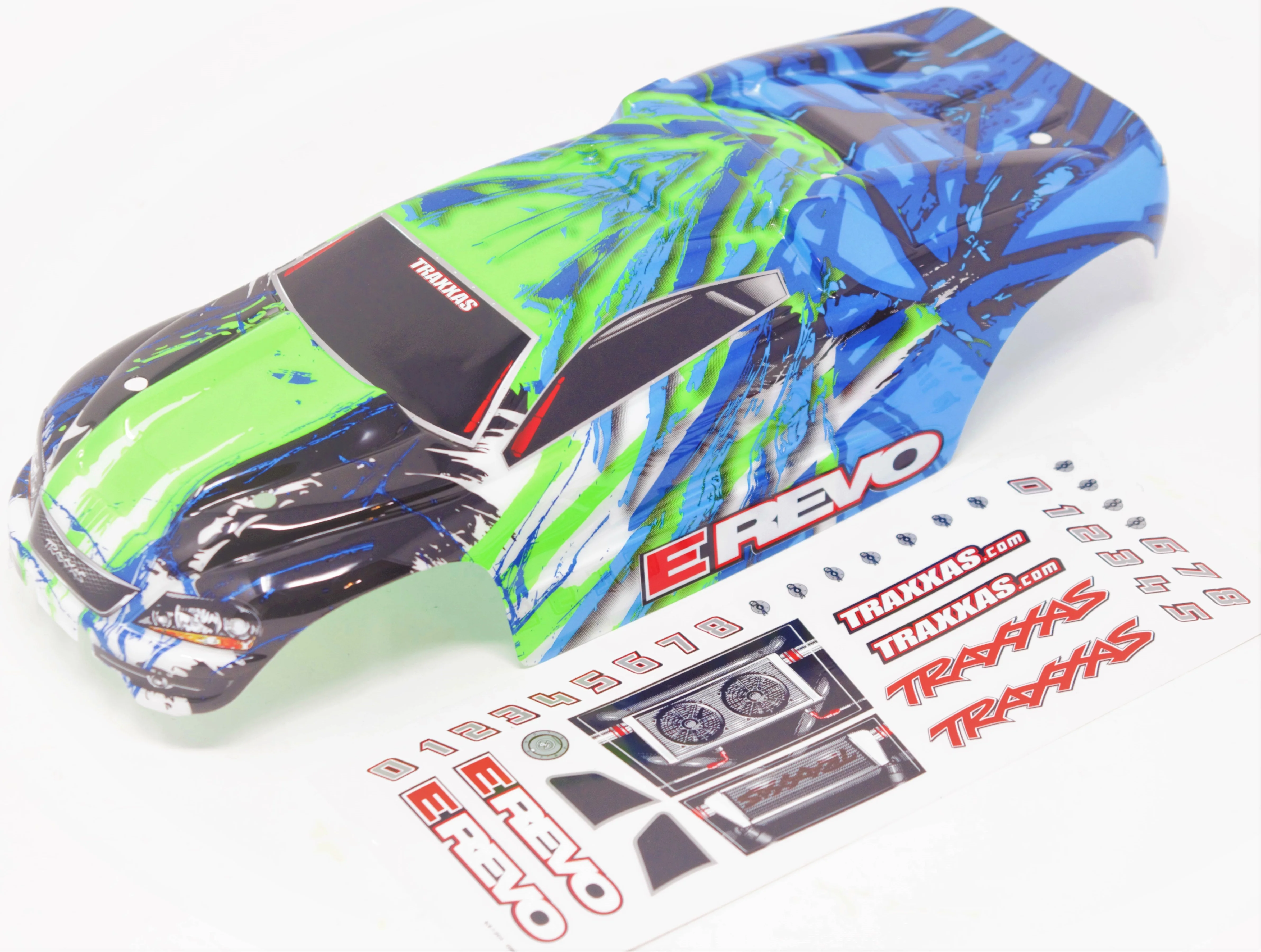 1/16 E-revo BODY, GREEN Blue (Shell cover factory painted Traxxas 71054-1 - Image 2