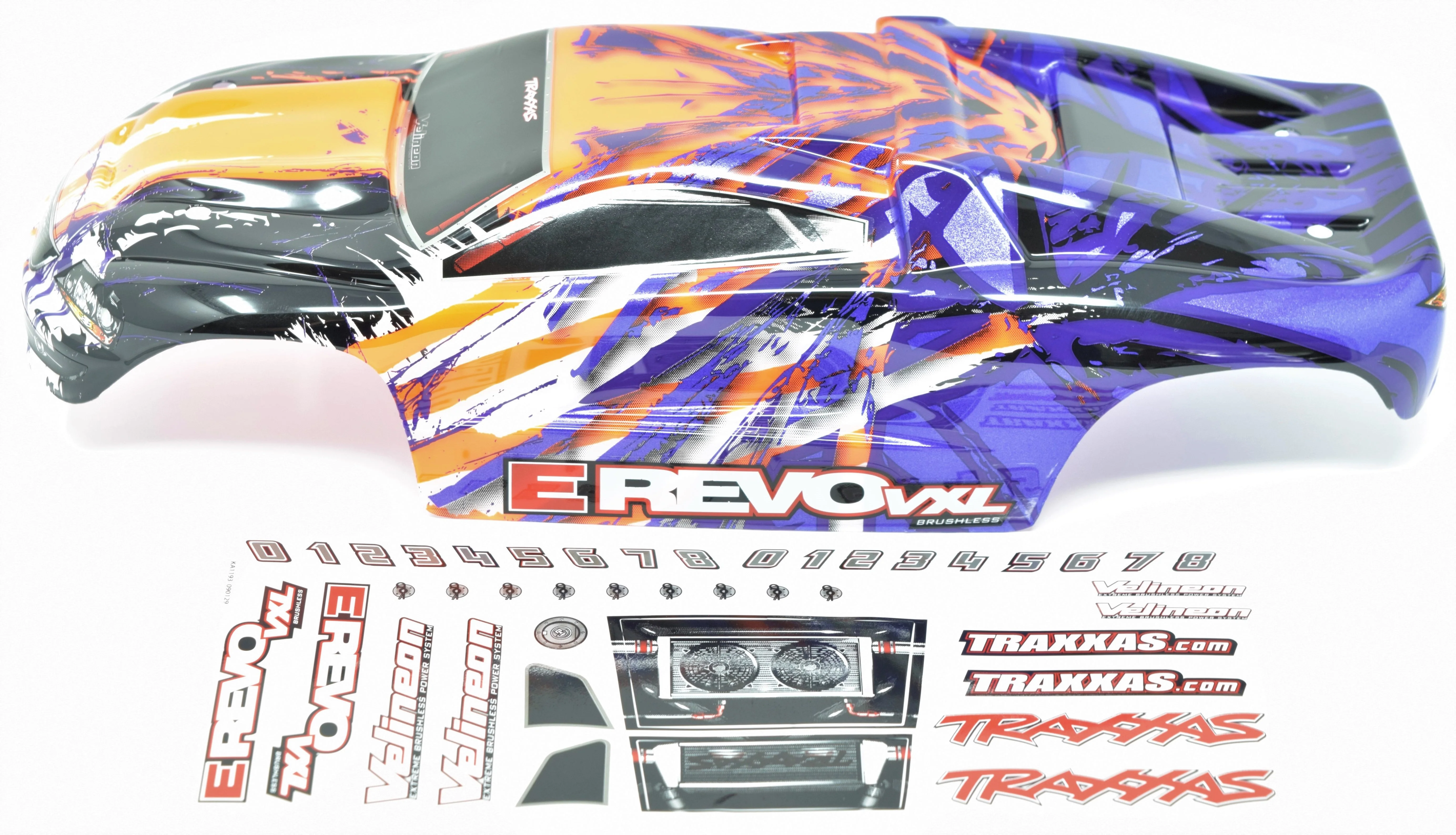 1/16 E-revo BODY, PURPLE Orange (Shell cover factory painted 71076-3 - Image 2