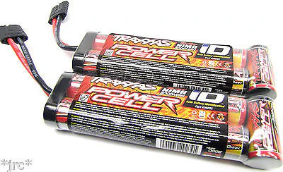 2 x NEW TRAXXAS Power Cell ID NiHM 3000Mah 8.4v Batteries E-revo E-maxx Slash