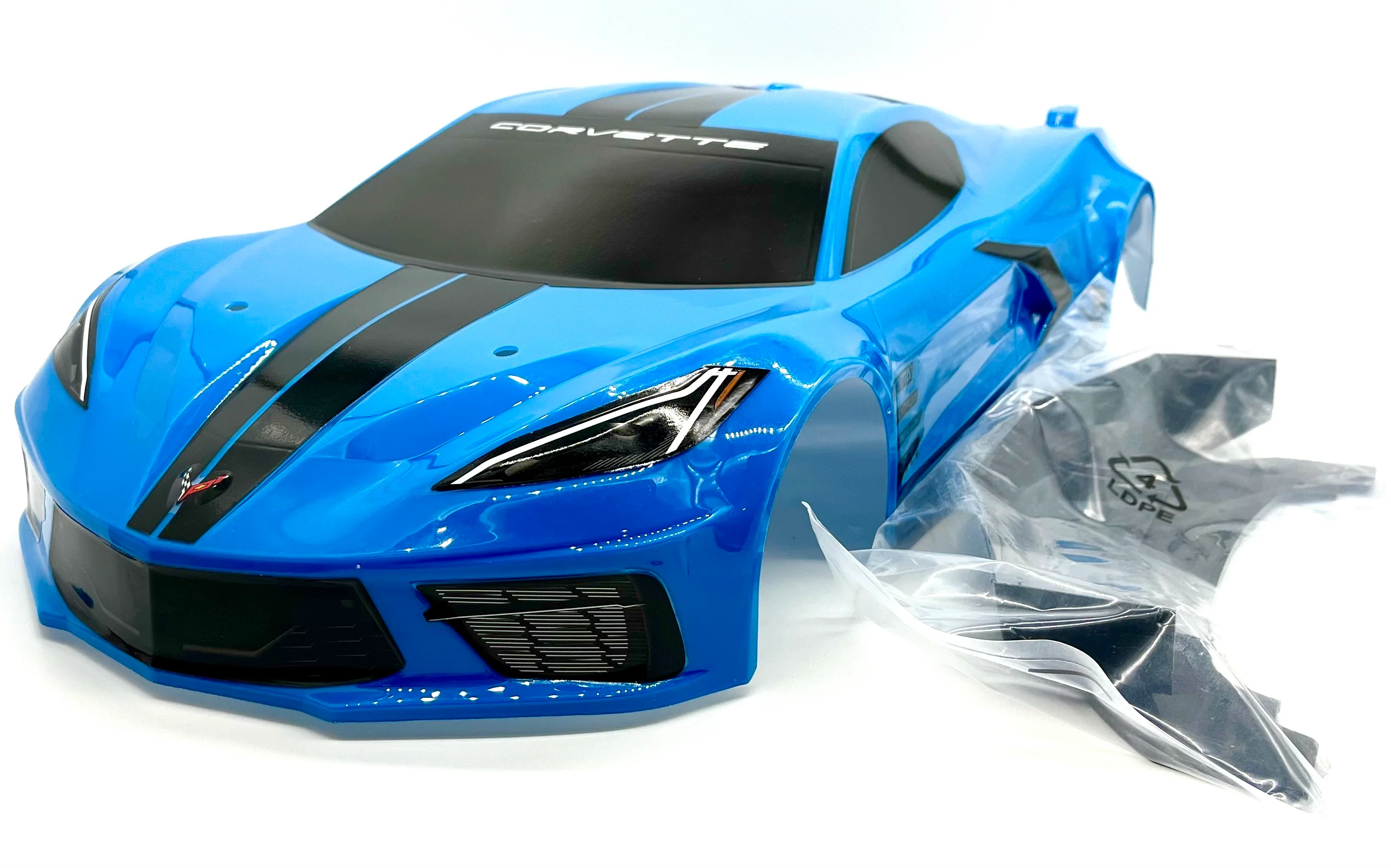 Arrma FELONY 6s - Body Shell (BLUE painted corvette c8 PRM157713 cover ARA7617V2 - Image 3