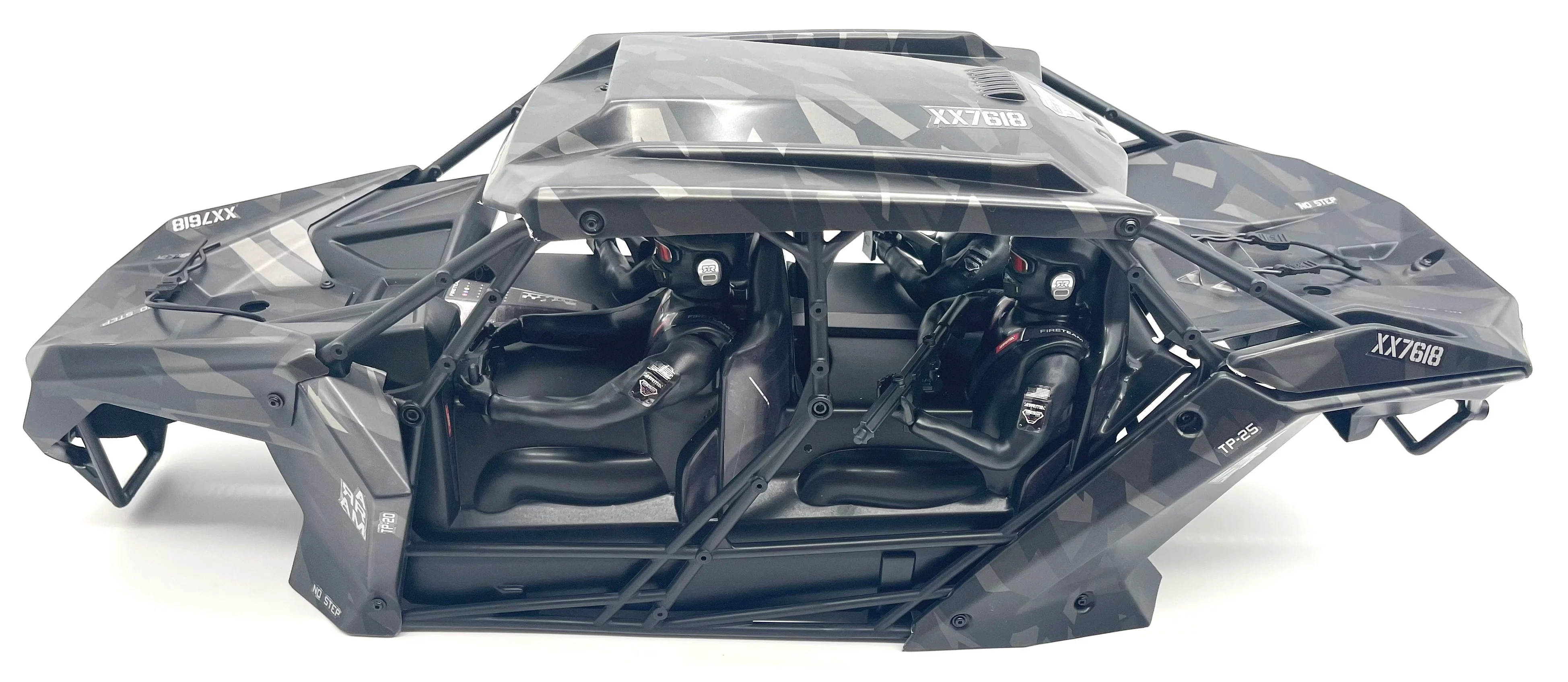 Arrma FIRETEAM 6s BLX - Roll Cage, Body Panels and Guards (Black Camo ARA7618 - Image 4