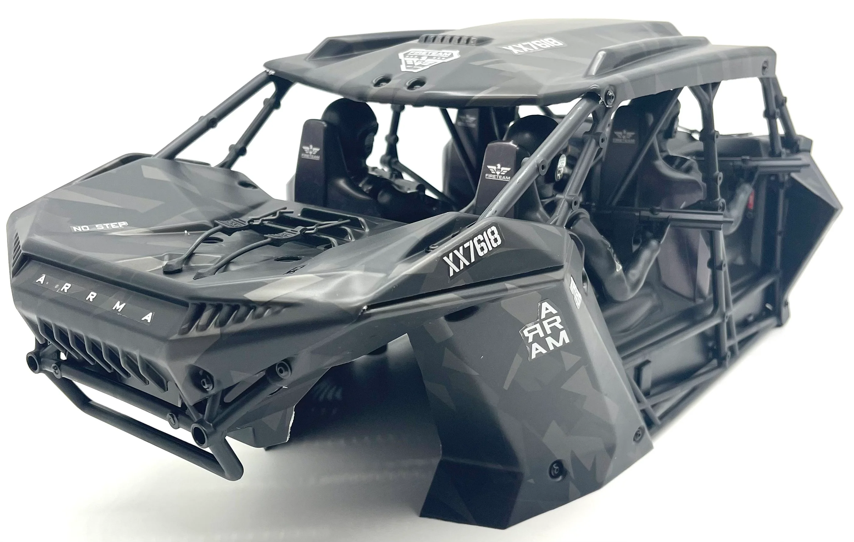 Arrma FIRETEAM 6s BLX - Roll Cage, Body Panels and Guards (Black Camo ARA7618 - Image 5