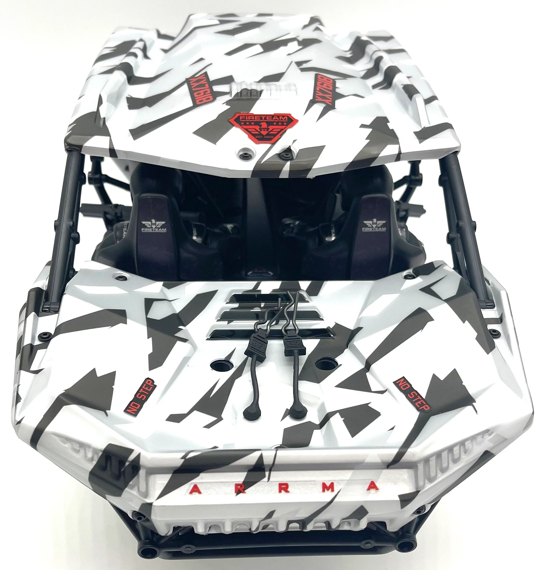 Arrma FIRETEAM 6s BLX  - Roll Cage, Body Panels and Guards (White Camo ARA7618 - Image 5