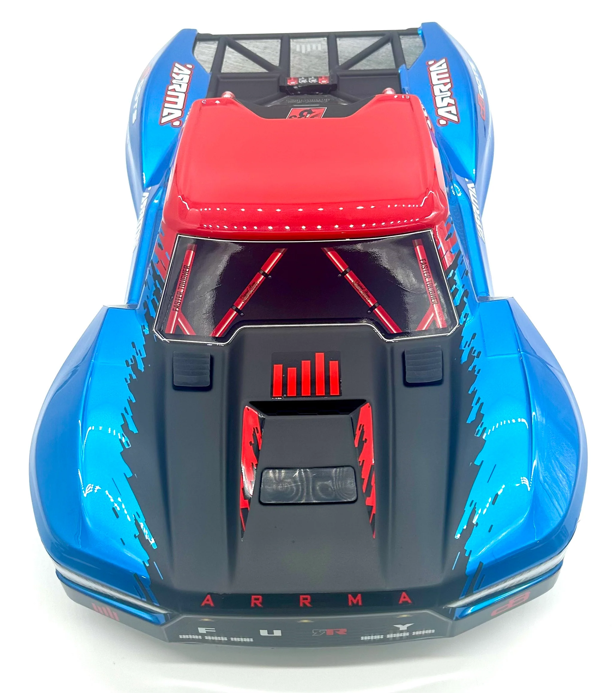 Arrma FURY 223s 2wd - Body Shell (BLUE/Red 1/10 FURY Painted Decaled Trimmed Body Set ARA3521T2 - Image 3