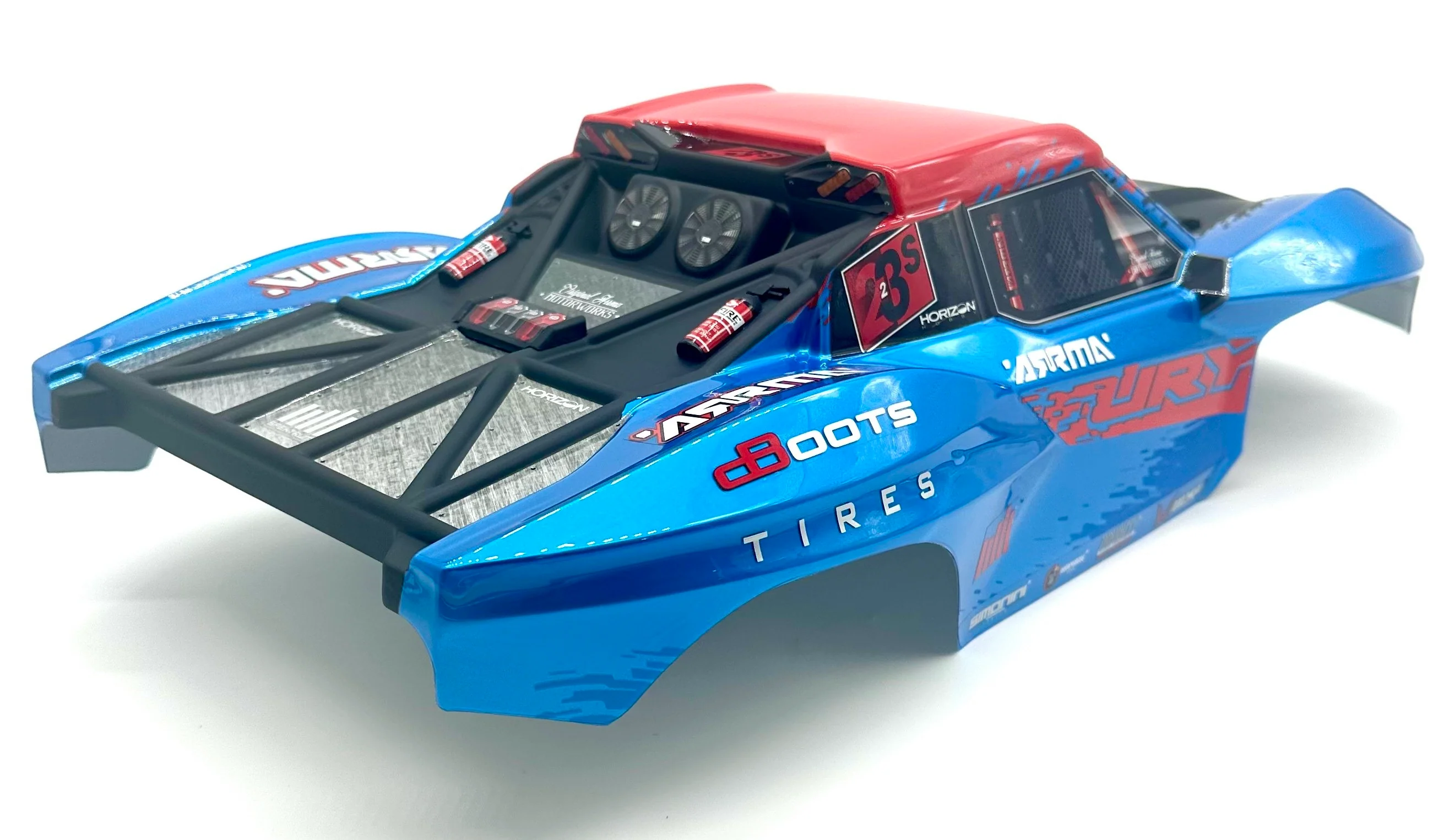 Arrma FURY 223s 2wd - Body Shell (BLUE/Red 1/10 FURY Painted Decaled Trimmed Body Set ARA3521T2 - Image 5