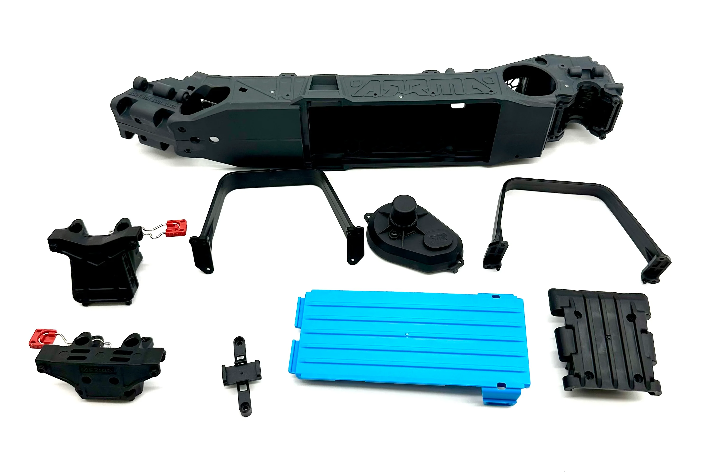 Arrma FURY 2wd - Chassis (BLUE LWB right left halves mega ARA3221 - Image 2