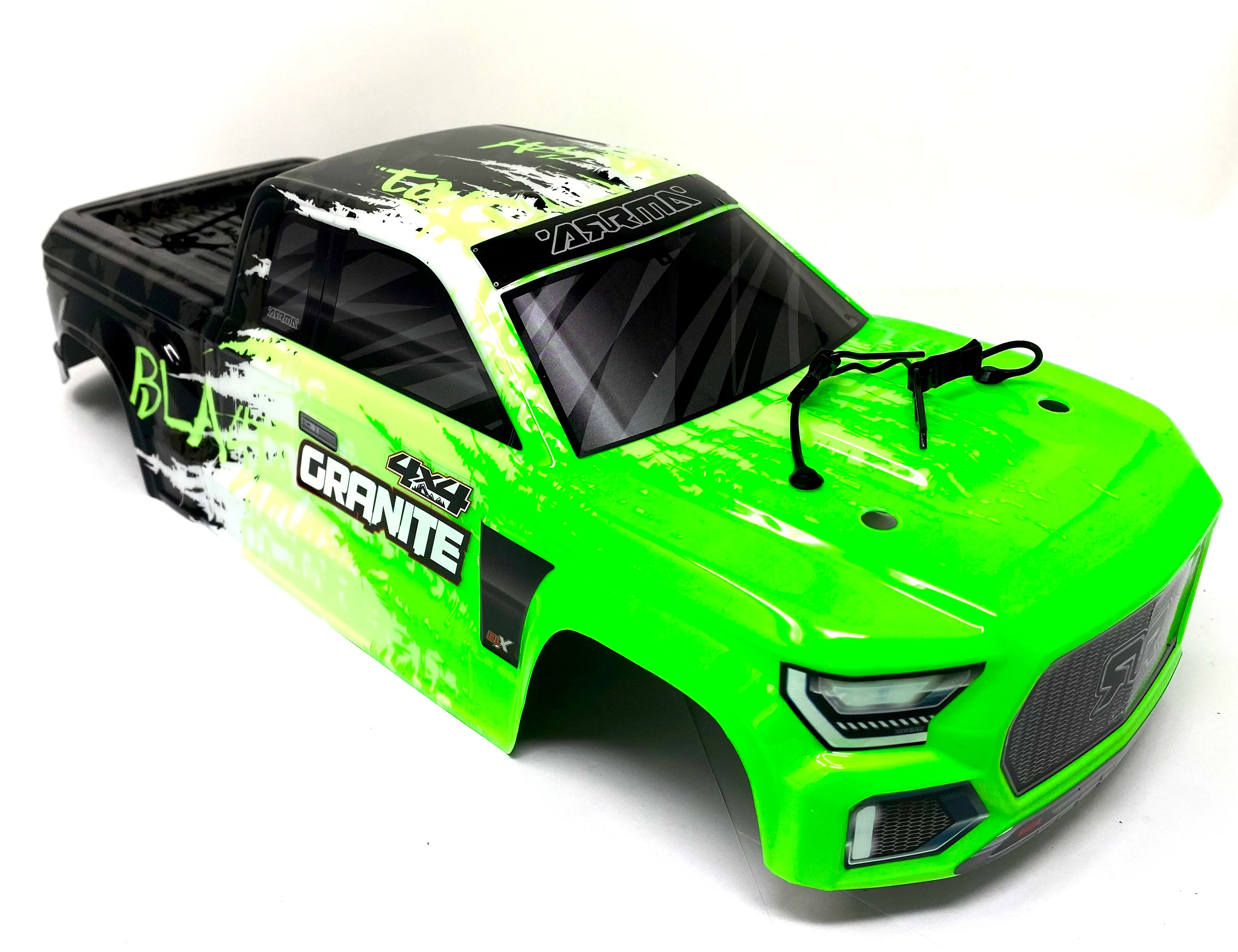 Arrma GRANITE 4x4 3s BLX - Body Shell (GREEN/Black painted decaled ARA4302V3 - Image 3