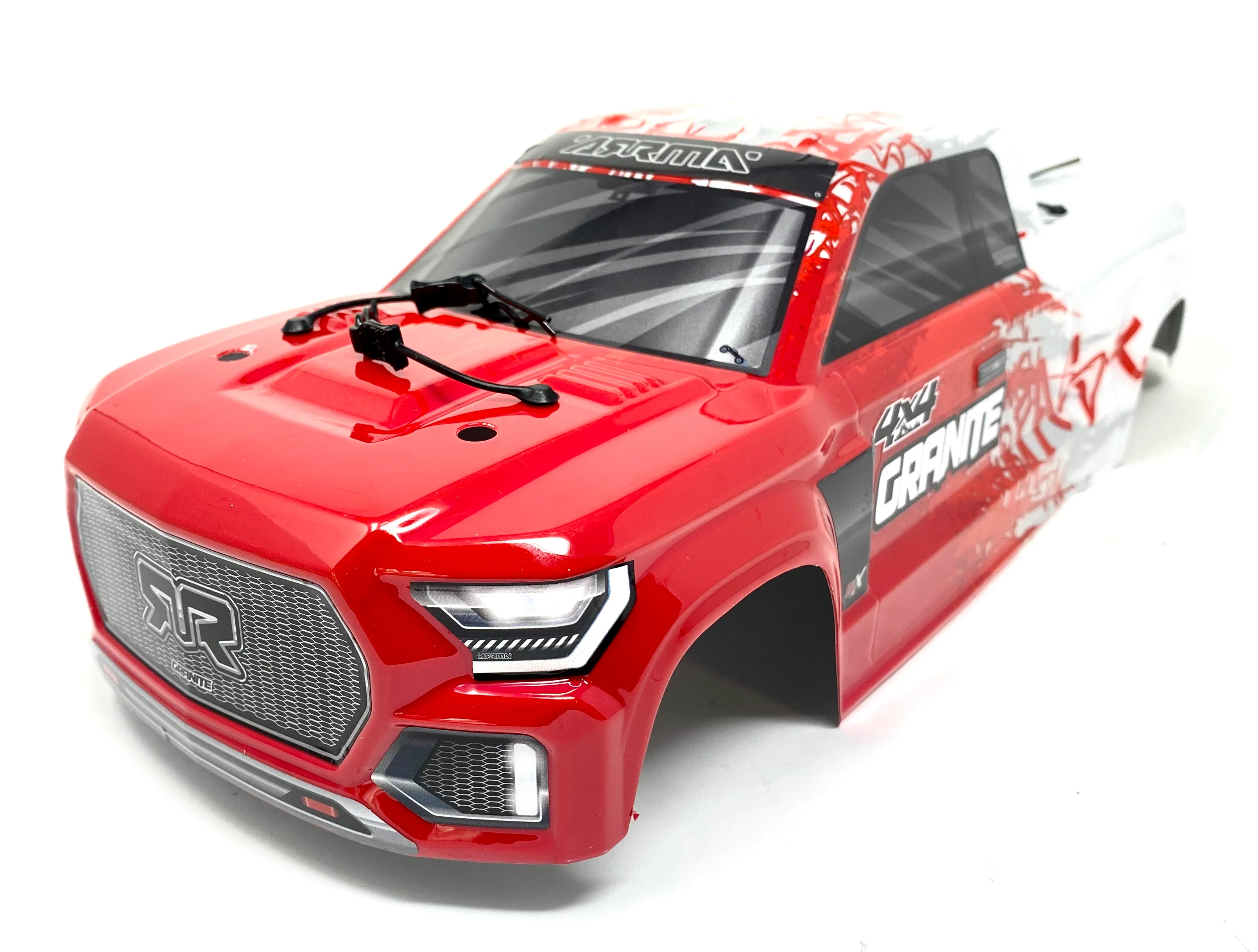 Arrma GRANITE 4x4 3s BLX - Body Shell (Red/White painted decaled ARA4302V3 - Image 2