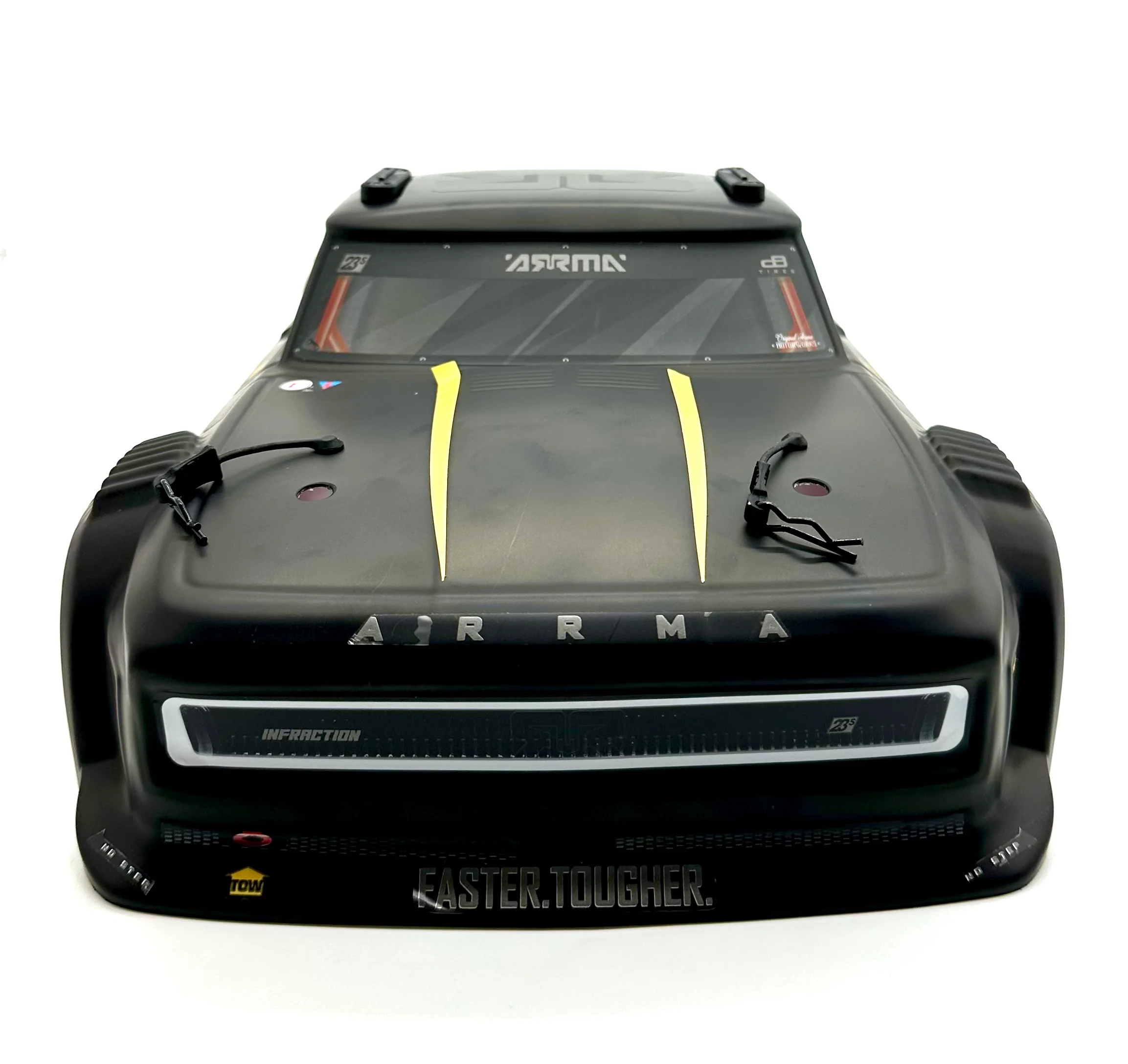 Arrma INFRACTION 4x4 223s BLX - Body Shell (Black/Red painted decaled trimmed ARA4315V4 - Image 2
