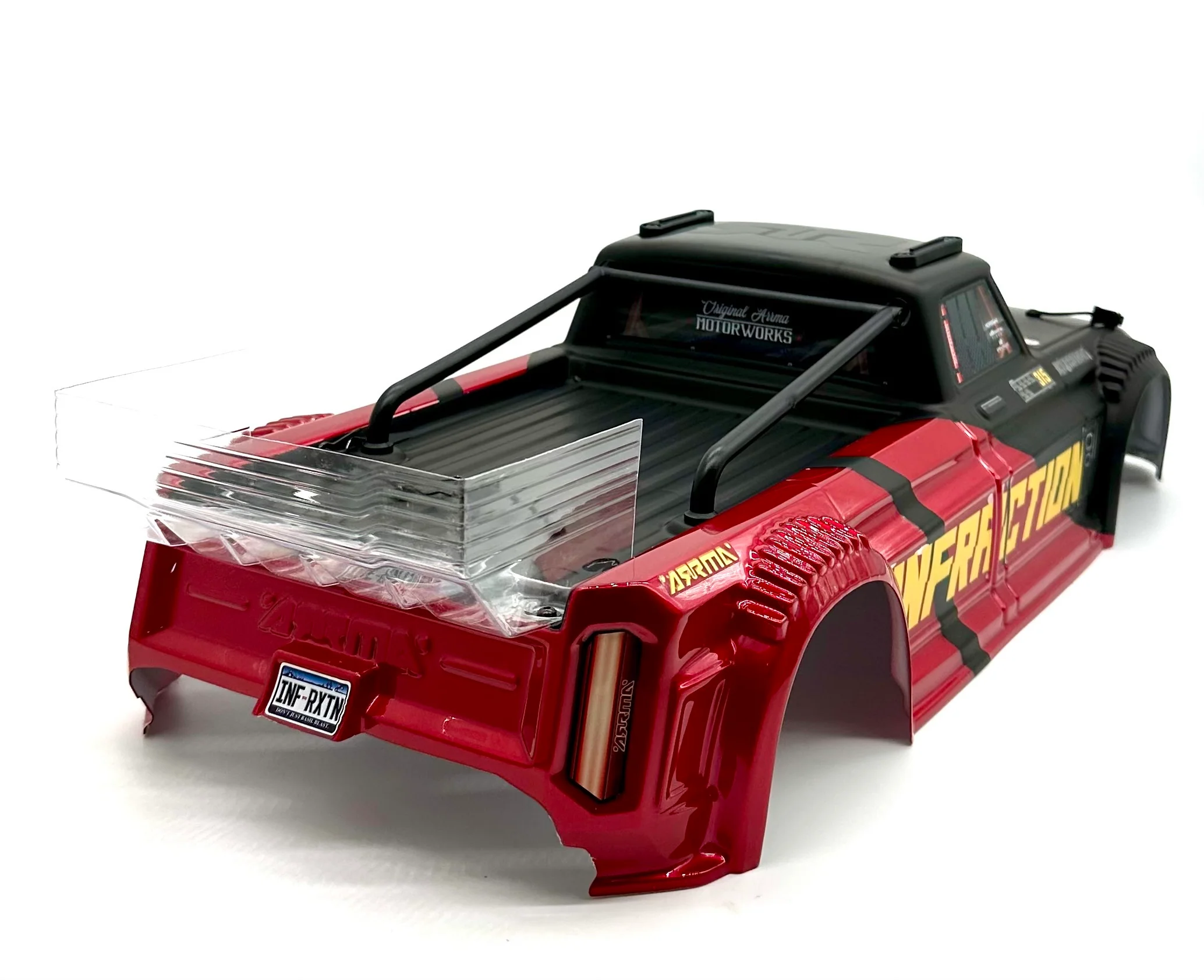Arrma INFRACTION 4x4 223s BLX - Body Shell (Black/Red painted decaled trimmed ARA4315V4 - Image 3