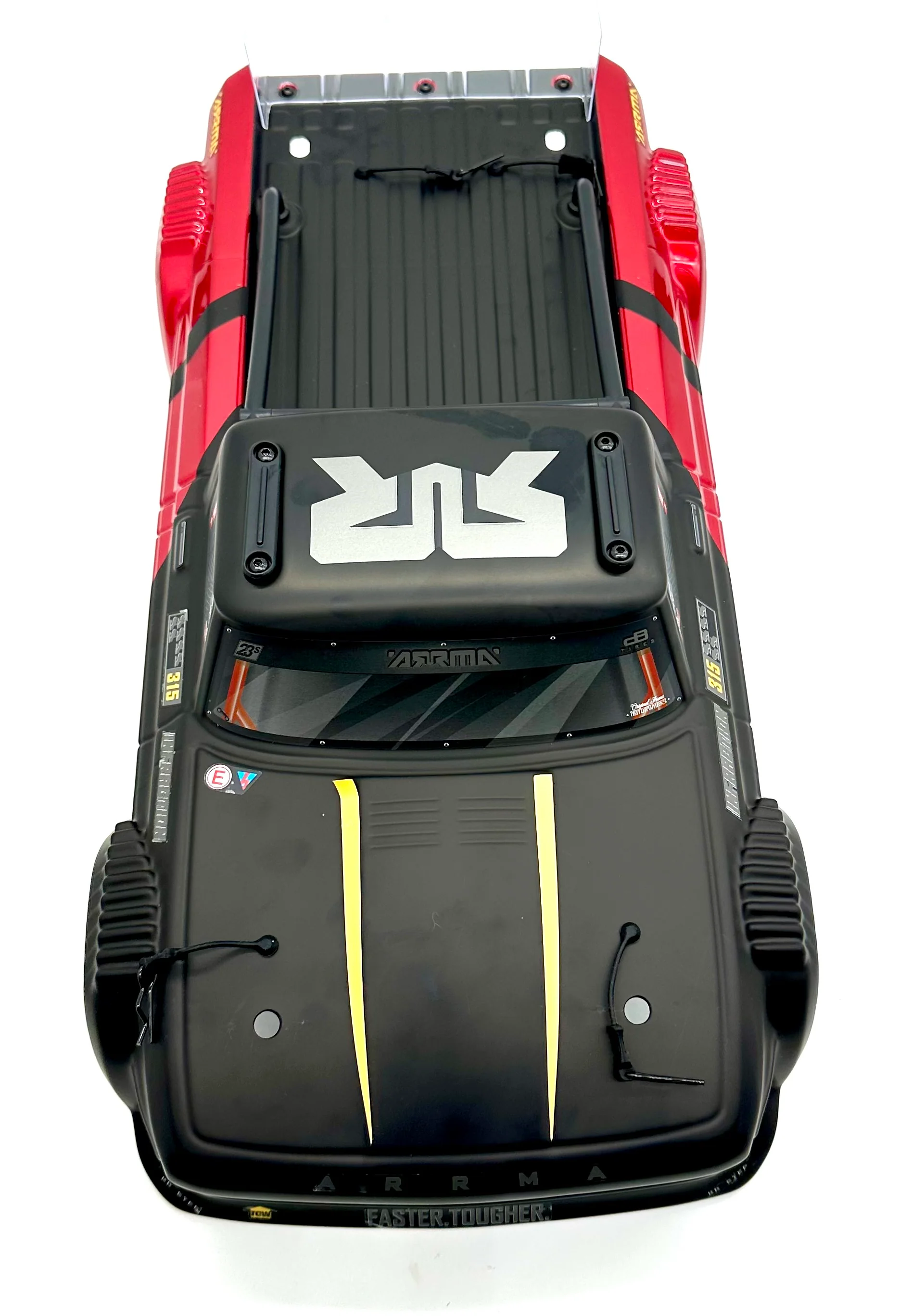 Arrma INFRACTION 4x4 223s BLX - Body Shell (Black/Red painted decaled trimmed ARA4315V4 - Image 5