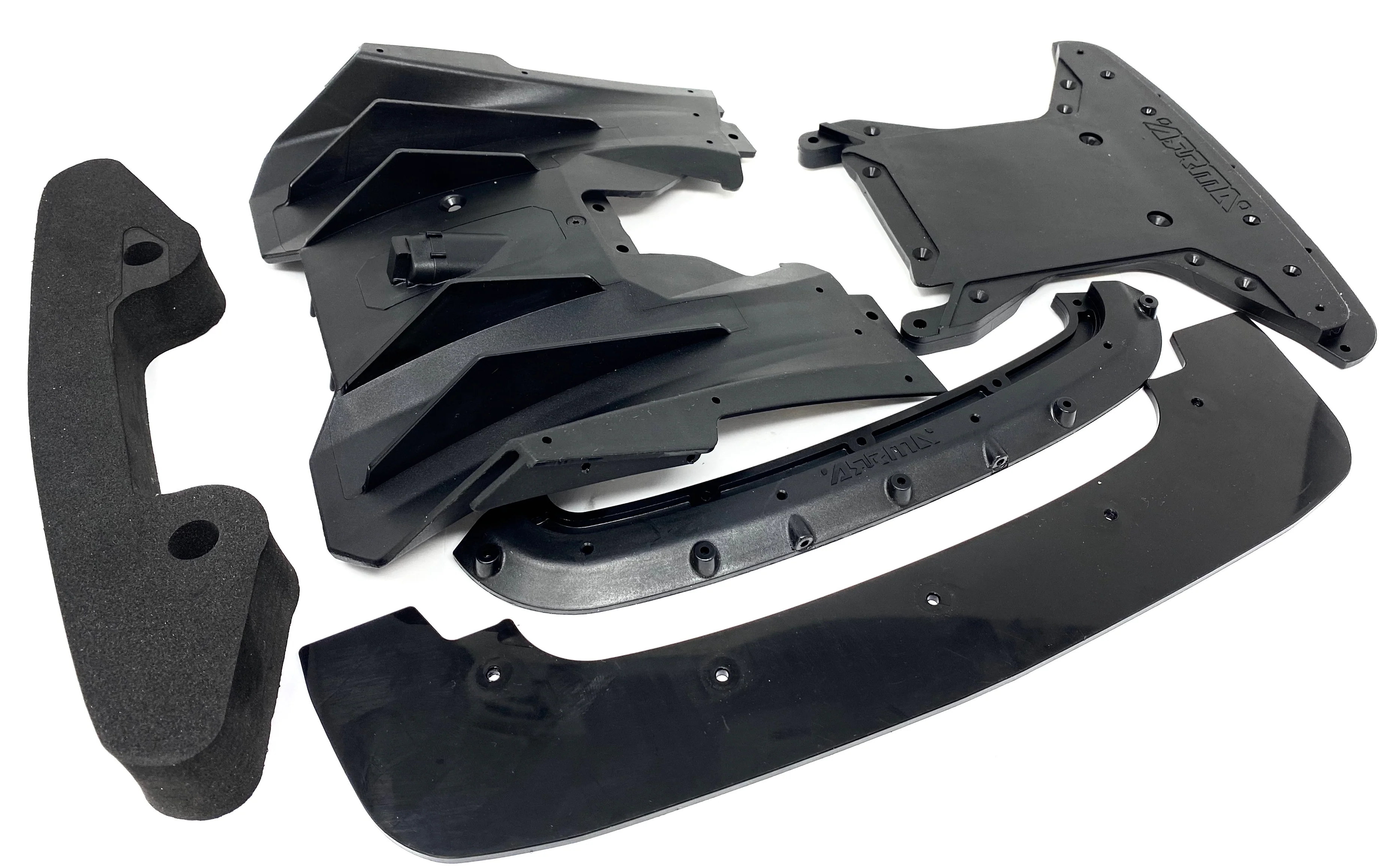 Arrma INFRACTION 6s - FRONT BUMPER mount splitter skid & Diffuser ARA7615V2 - Image 2