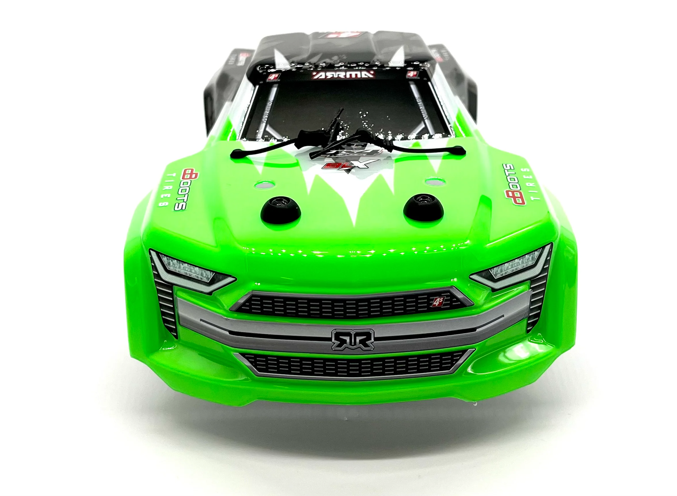 Arrma KRATON 4s 4x4 - Body Shell GREEN polycarbonate cover, body pins ARA4408V2 - Image 3