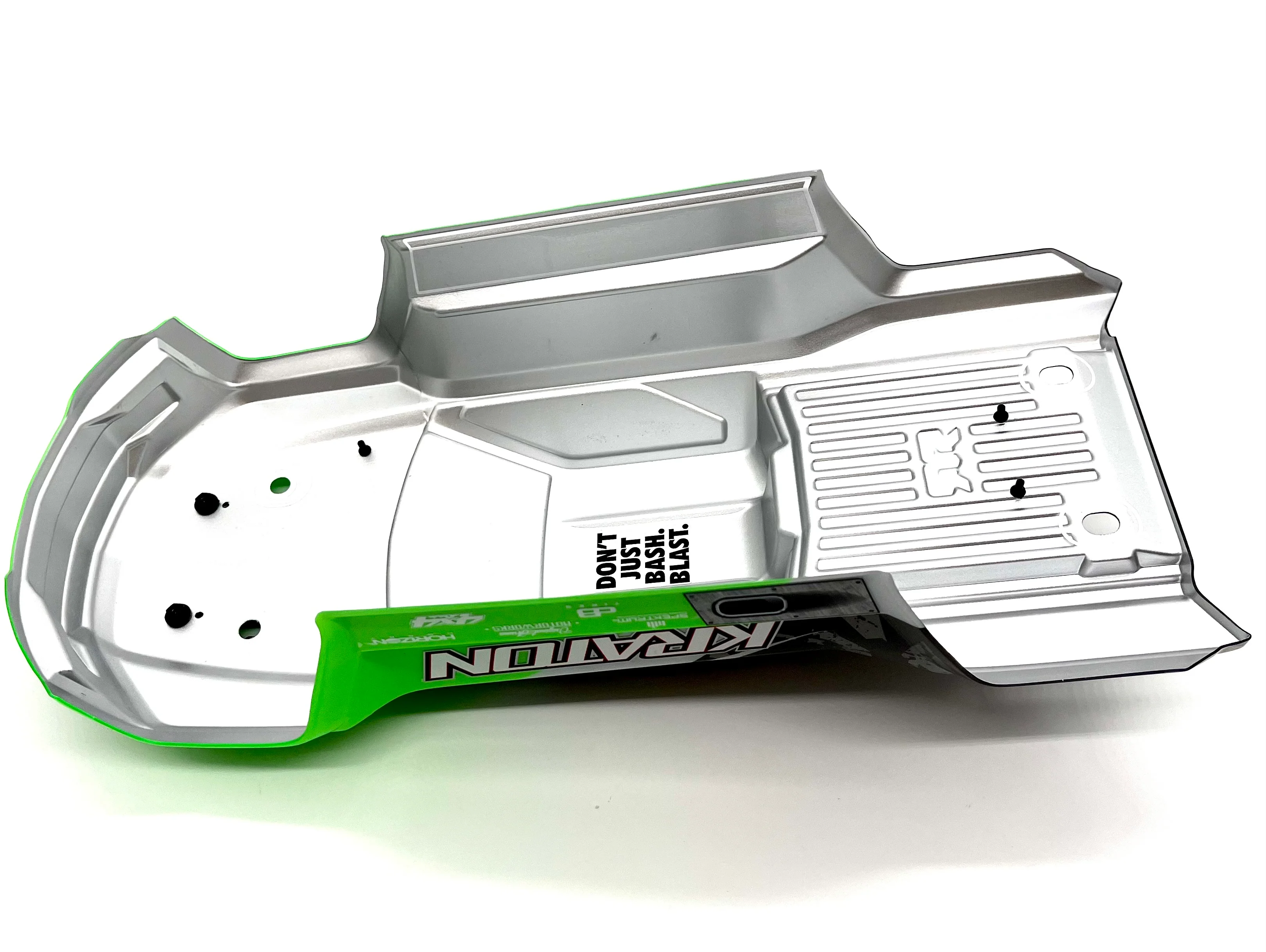 Arrma KRATON 4s 4x4 - Body Shell GREEN polycarbonate cover, body pins ARA4408V2 - Image 4
