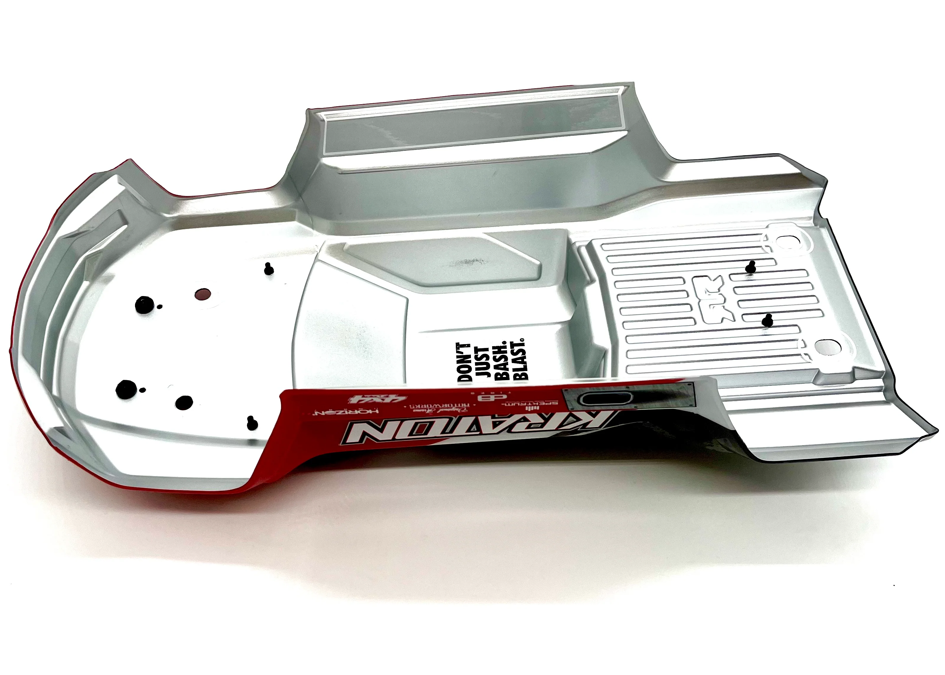 Arrma KRATON 4s 4x4 - Body Shell RED polycarbonate cover, body pins ARA4408V2 - Image 4