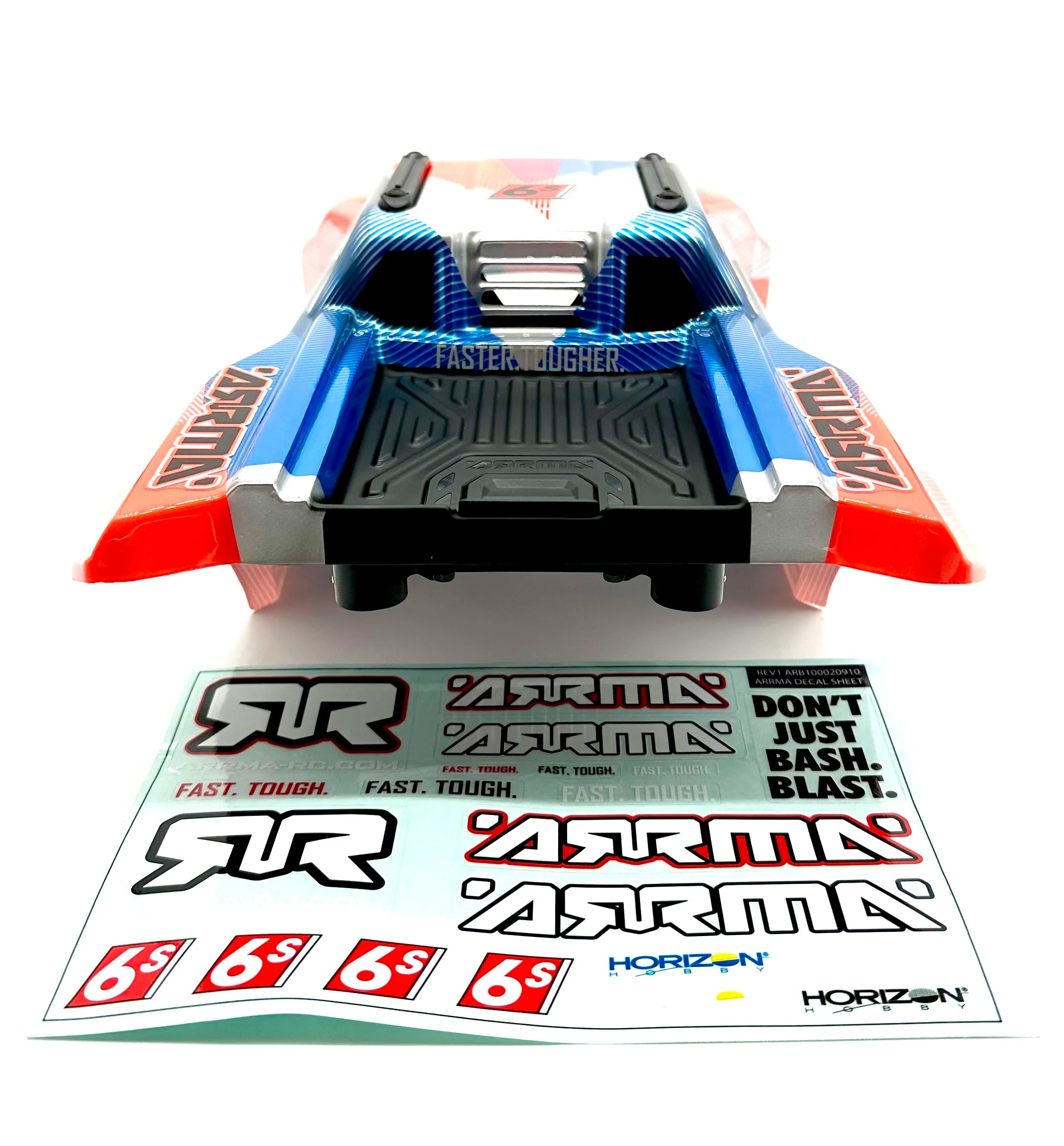 Arrma KRATON 6s V6 BLX - Body Shell (ORANGE Blue cover clipless assembly ARA8608V6 - Image 4