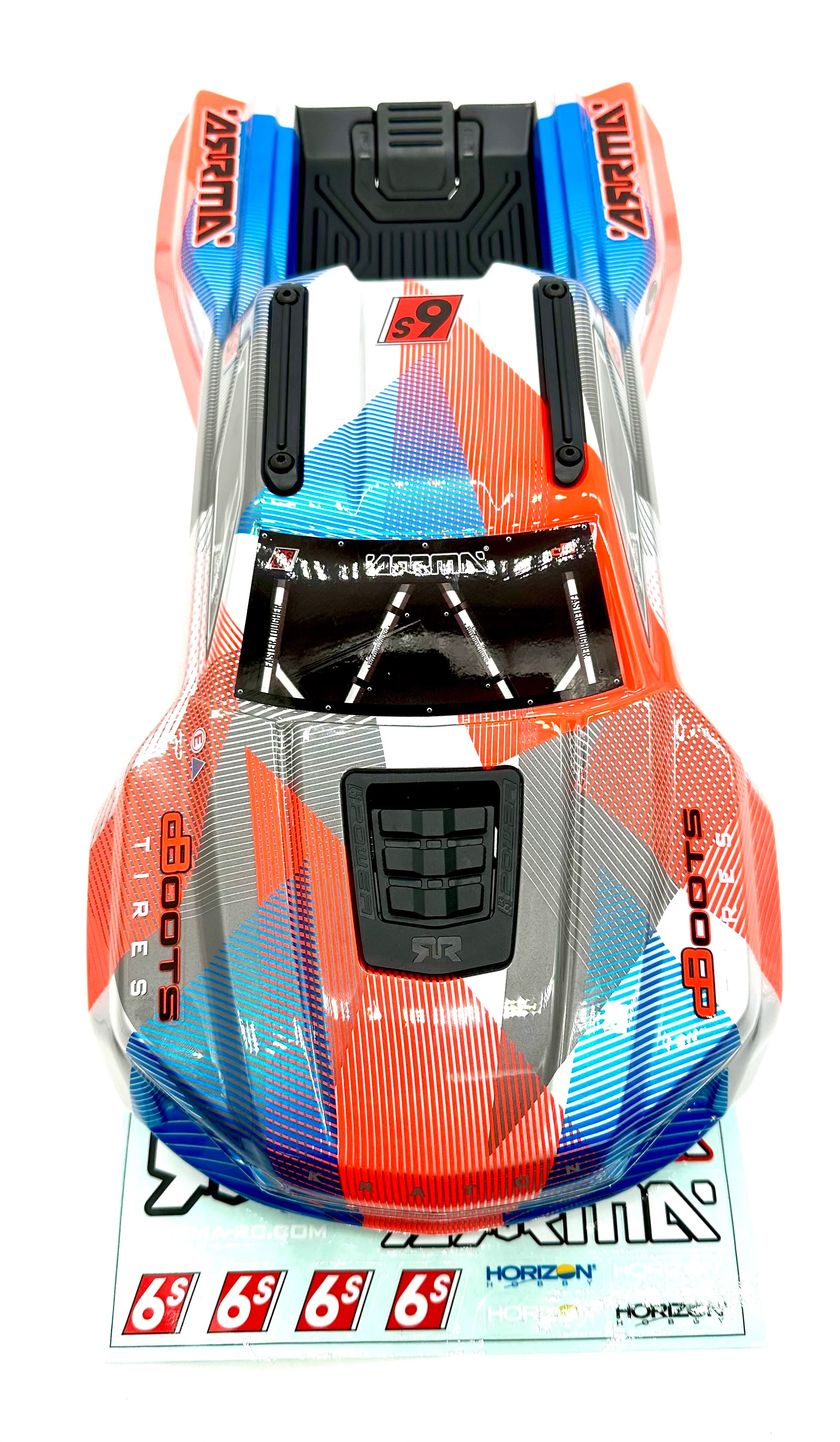 Arrma KRATON 6s V6 BLX - Body Shell (ORANGE Blue cover clipless assembly ARA8608V6 - Image 6