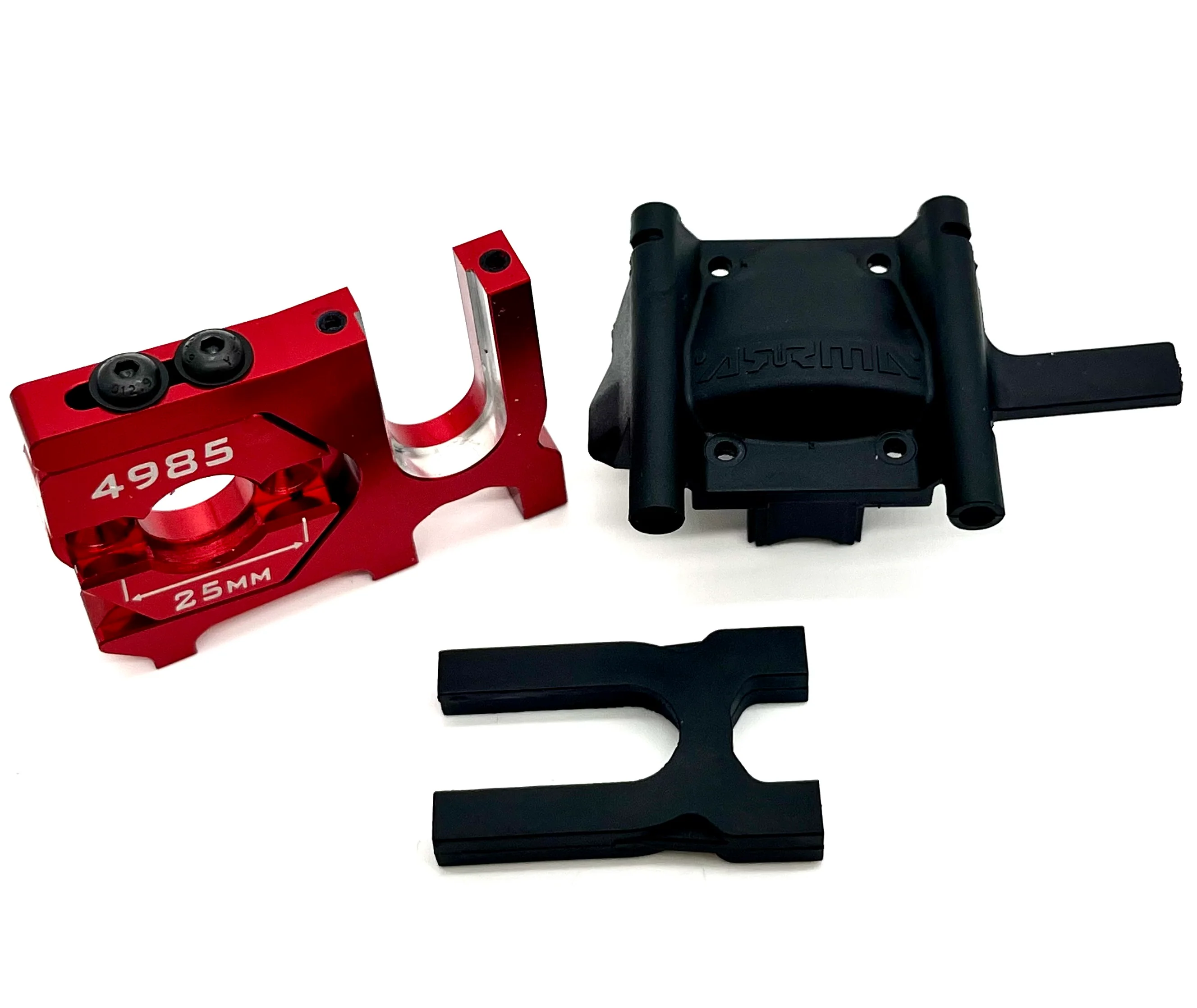 Arrma LIMITLESS 120 8s - RED MOUNT, with cover, diff mount and plate ARA7816 - Image 2