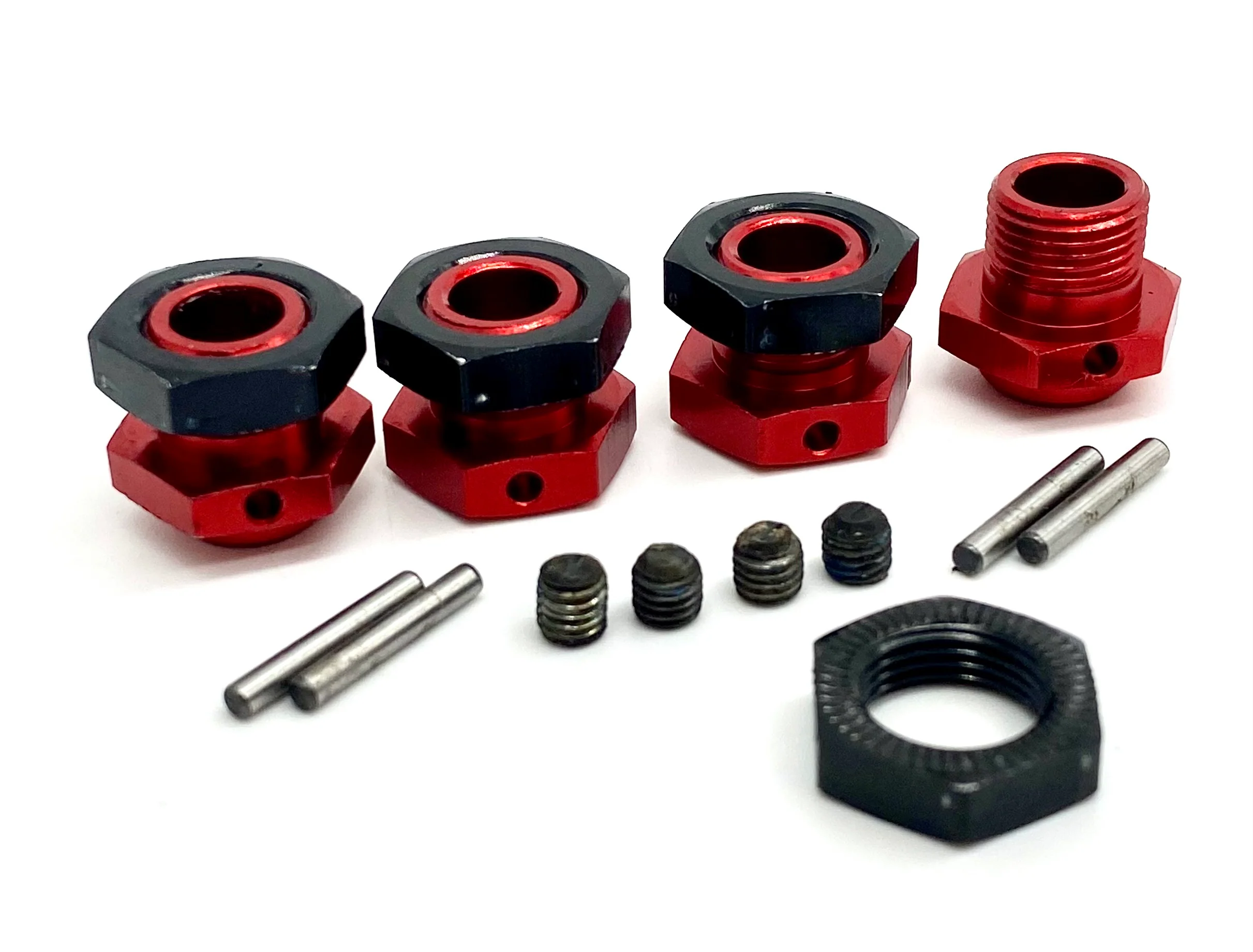 Arrma LIMITLESS v2 6s - 17mm Hex Hubs (Red wheel hexes black nuts pins ARA7116V2 - Image 3