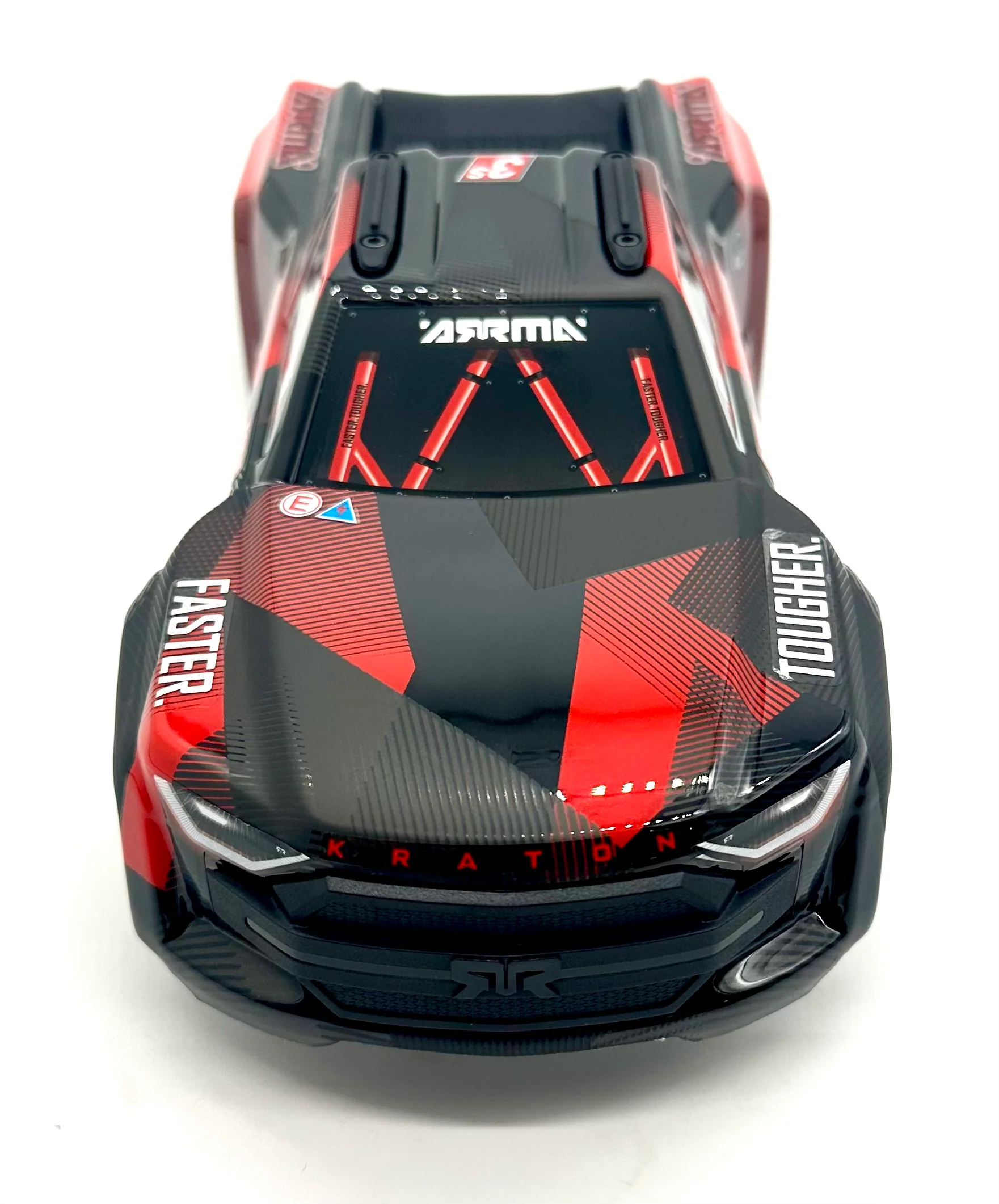 Arrma MINI KRATON 3S - Body Shell (BLACK/RED) cover ARA2508S - Image 2