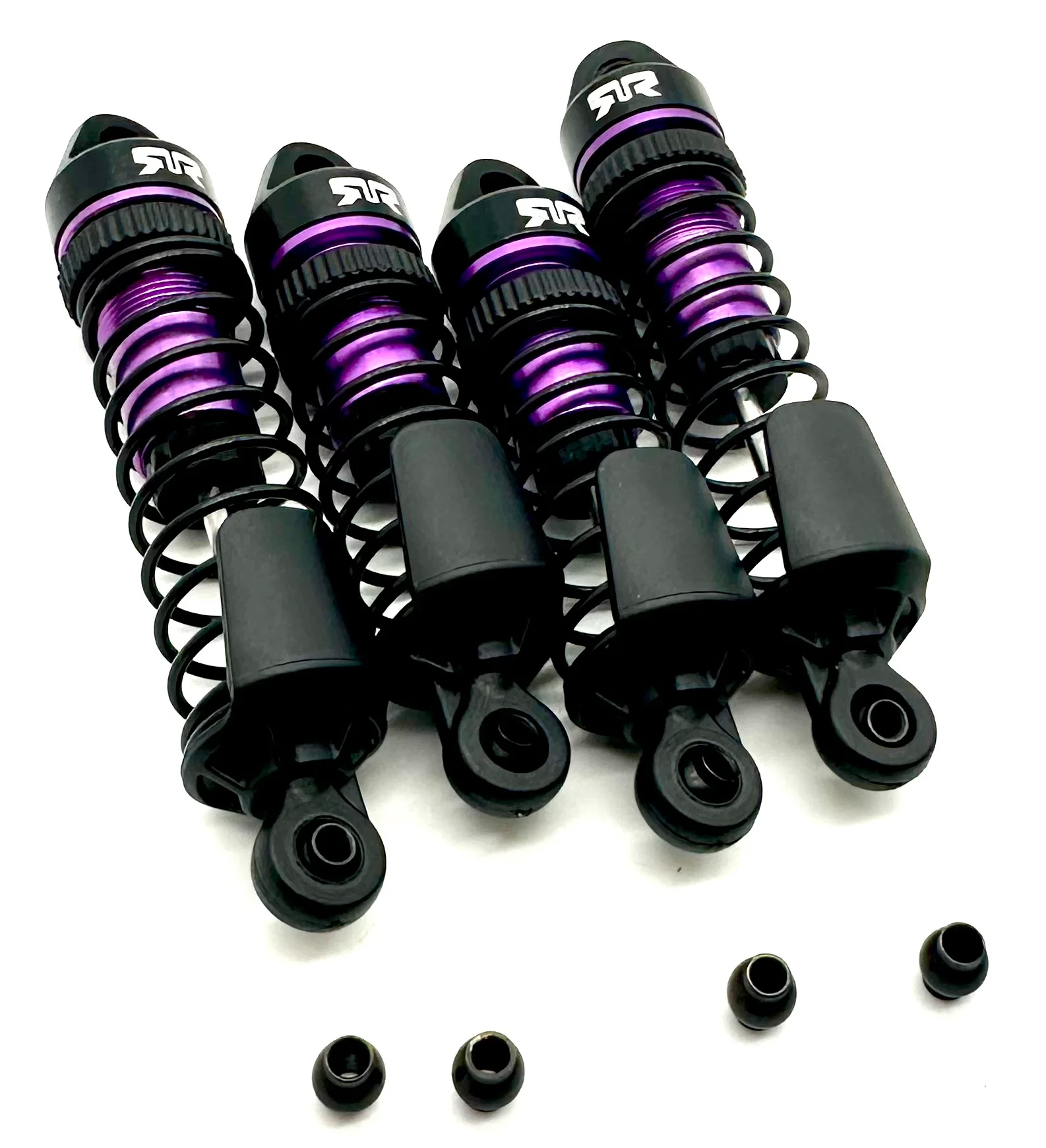 Arrma MINI KRATON 3S - Shocks & springs (set of 4) aluminum PURPLE ARA2508S - Image 2