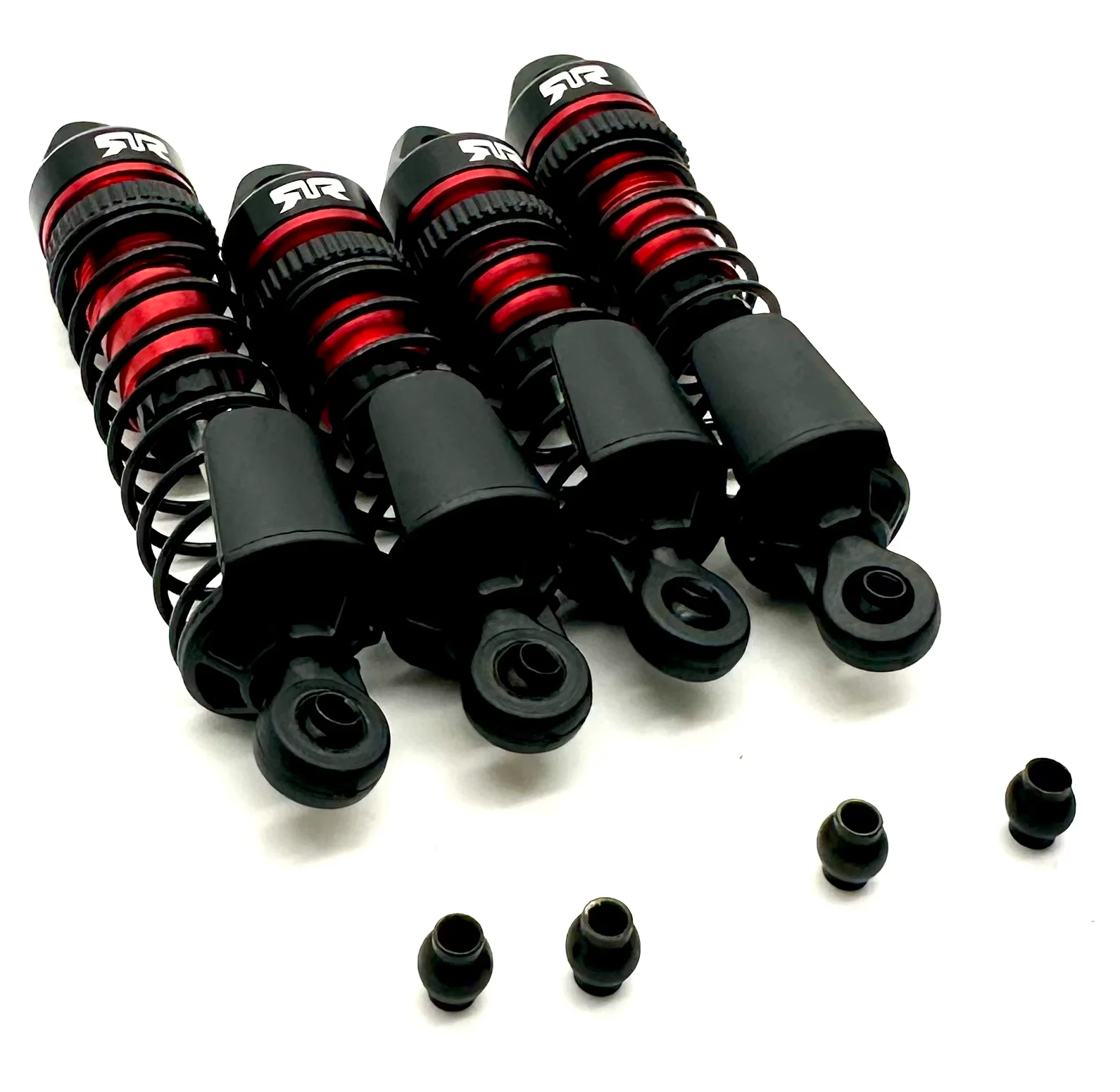 Arrma MINI KRATON 3S - Shocks & springs (set of 4) aluminum RED ARA2508S - Image 2