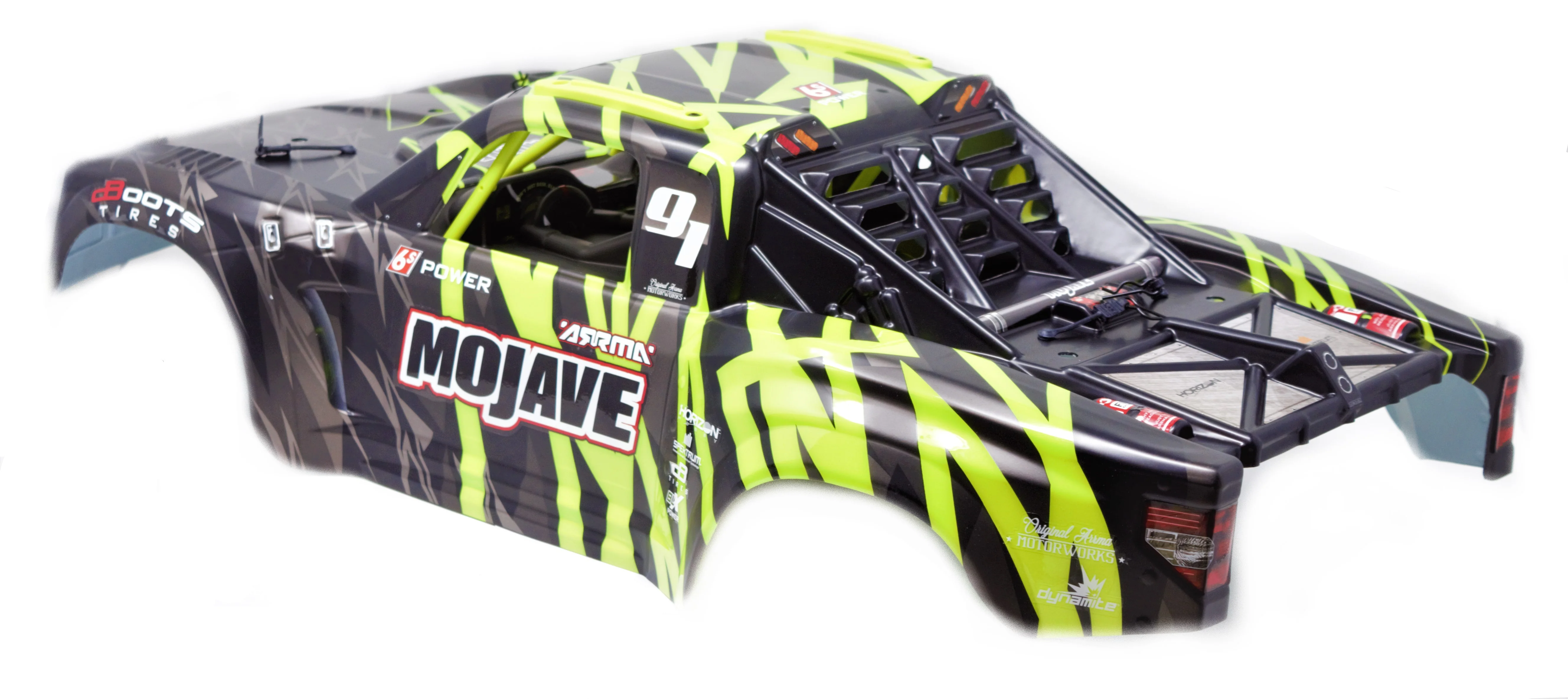 Arrma MOJAVE 6s BLX V2 - Body Shell (BLACK GREEN cover & Interior roll cage ARA7604V2 - Image 3