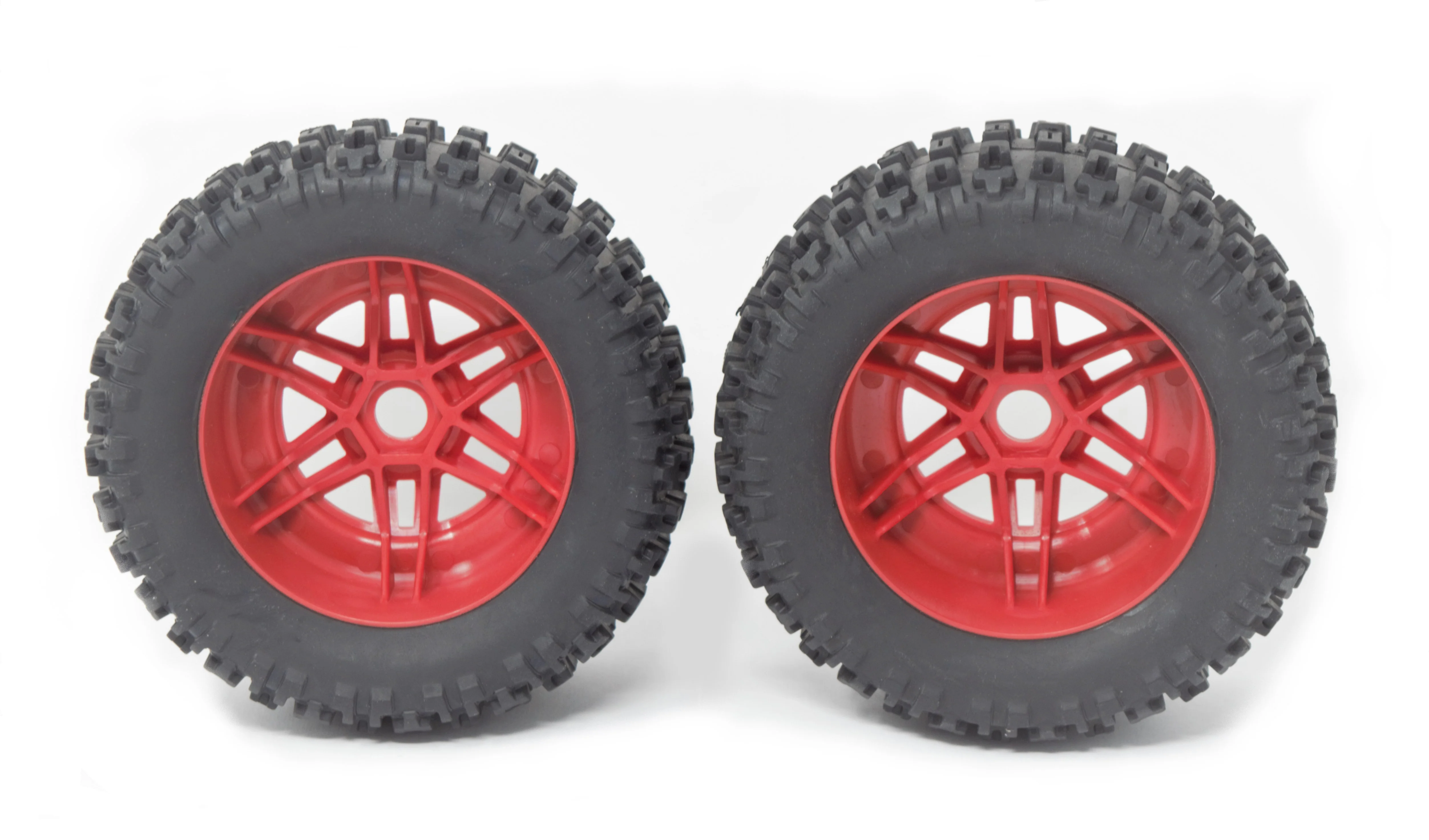 Arrma MOJAVE 6s BLX V2 - TIRES & Wheels (Red rims DBoots glued fortress ARA7604V2 - Image 2