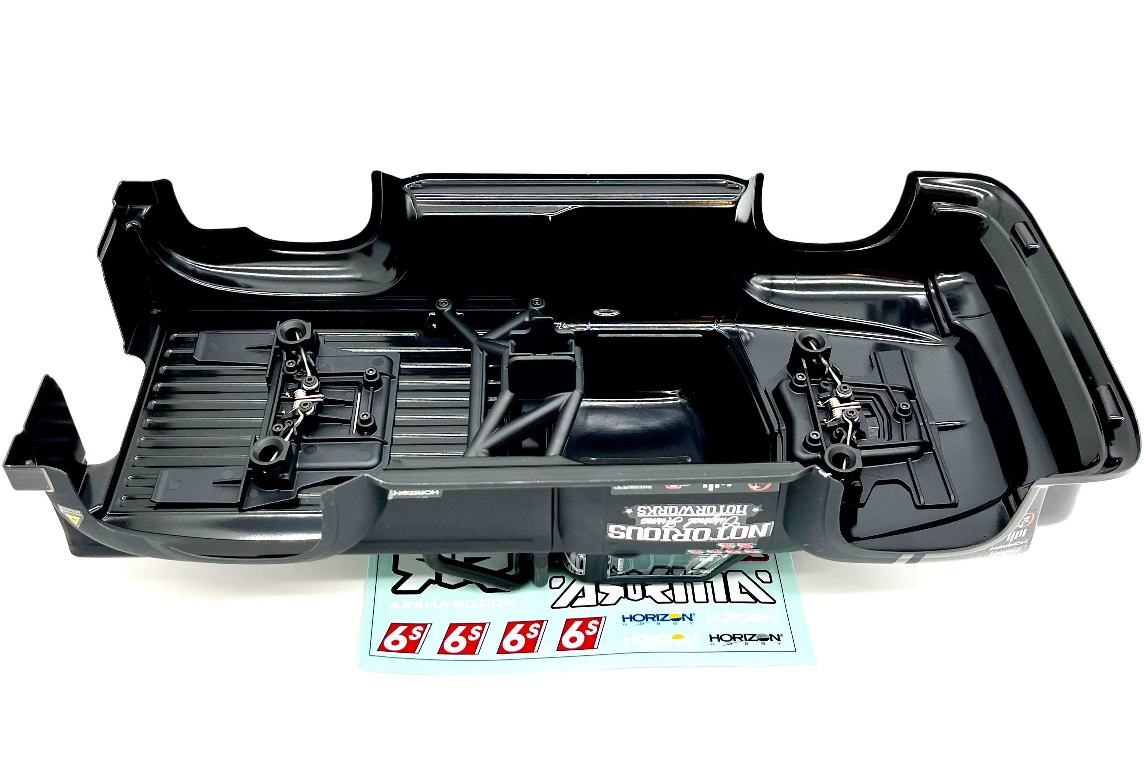 Arrma NOTORIOUS 6s V6 BLX - Body Shell (BLACK polycarbonate outcast cover ARA8611V6 - Image 4