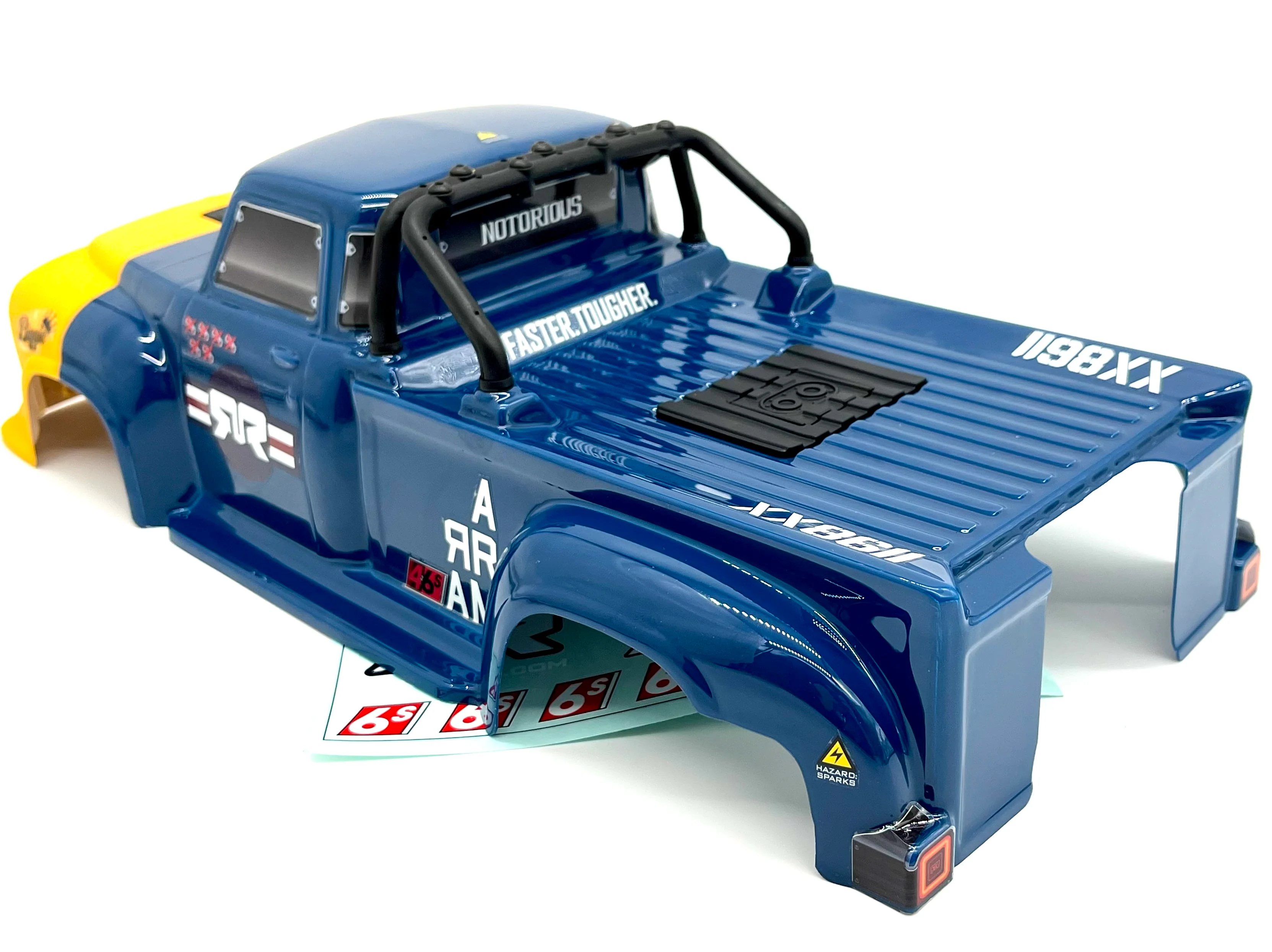 Arrma NOTORIOUS 6s V6 BLX - Body Shell (BLUE polycarbonate outcast cover ARA8611V6 - Image 3