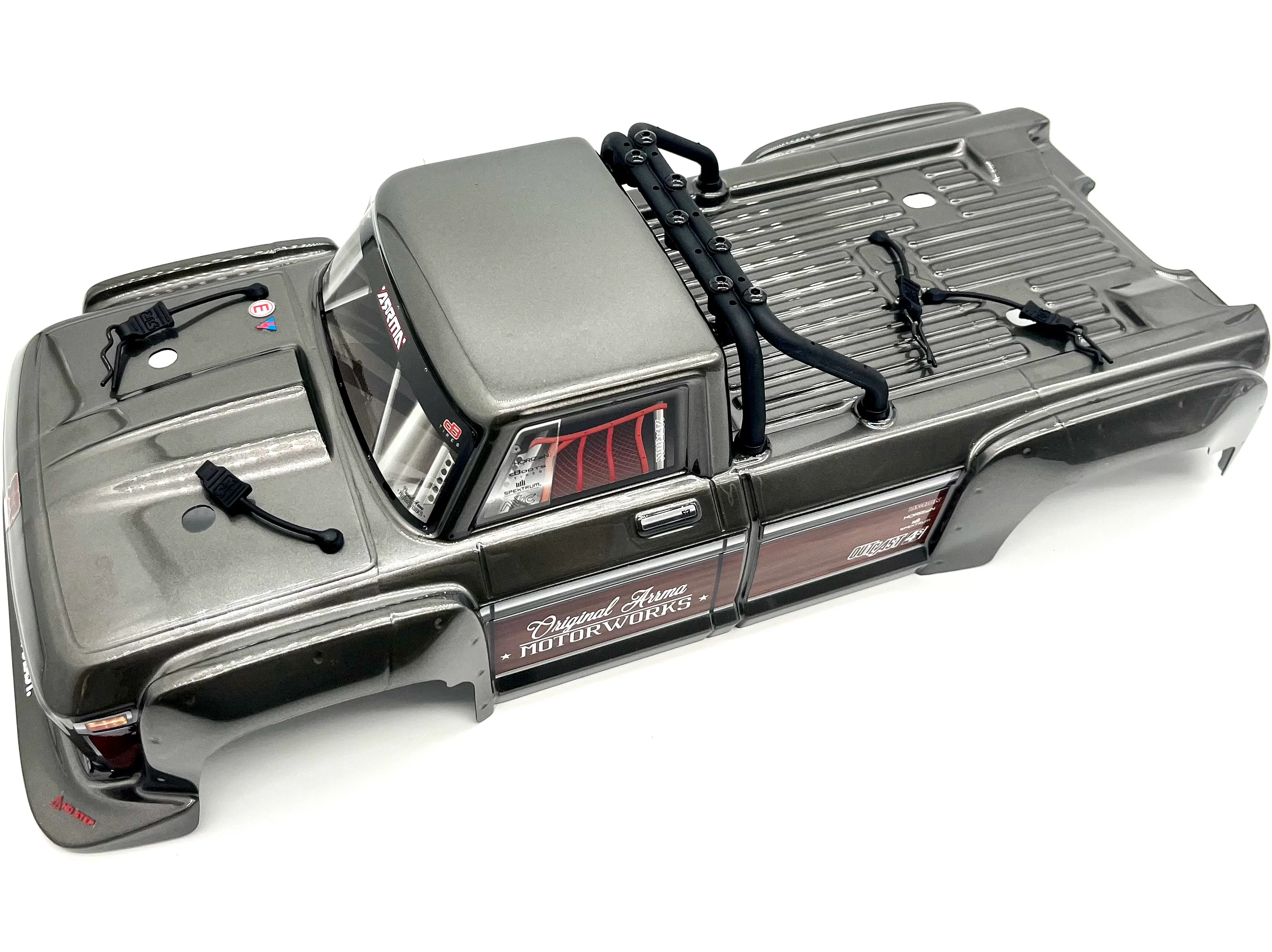 Arrma OUTCAST 4s 4x4 - Body Shell GUNMETAL polycarbonate cover, rollbar, body pins ARA4410V2 - Image 2