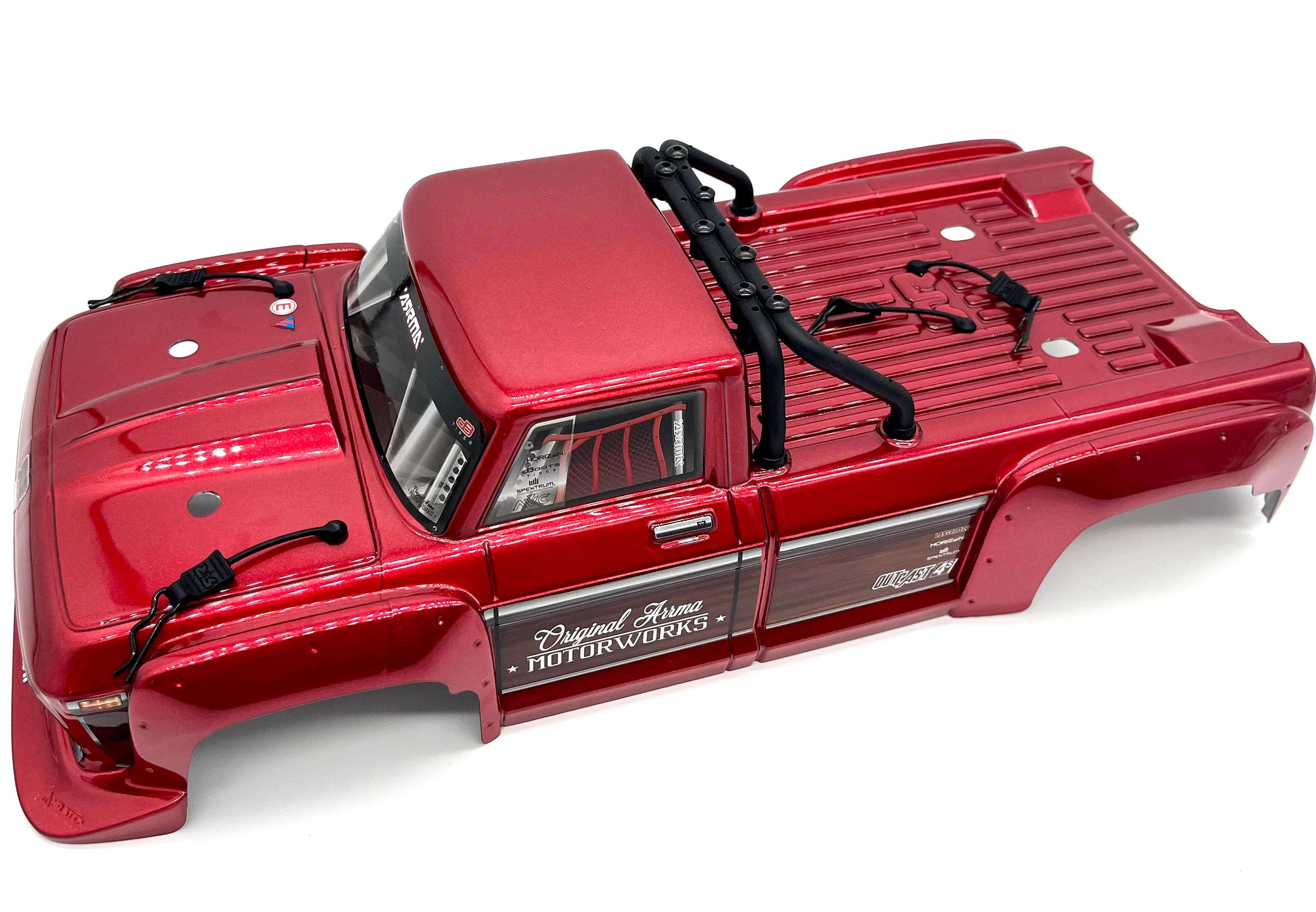 Arrma OUTCAST 4s 4x4 - Body Shell RED polycarbonate cover, rollbar, body pins ARA4410V2 - Image 2