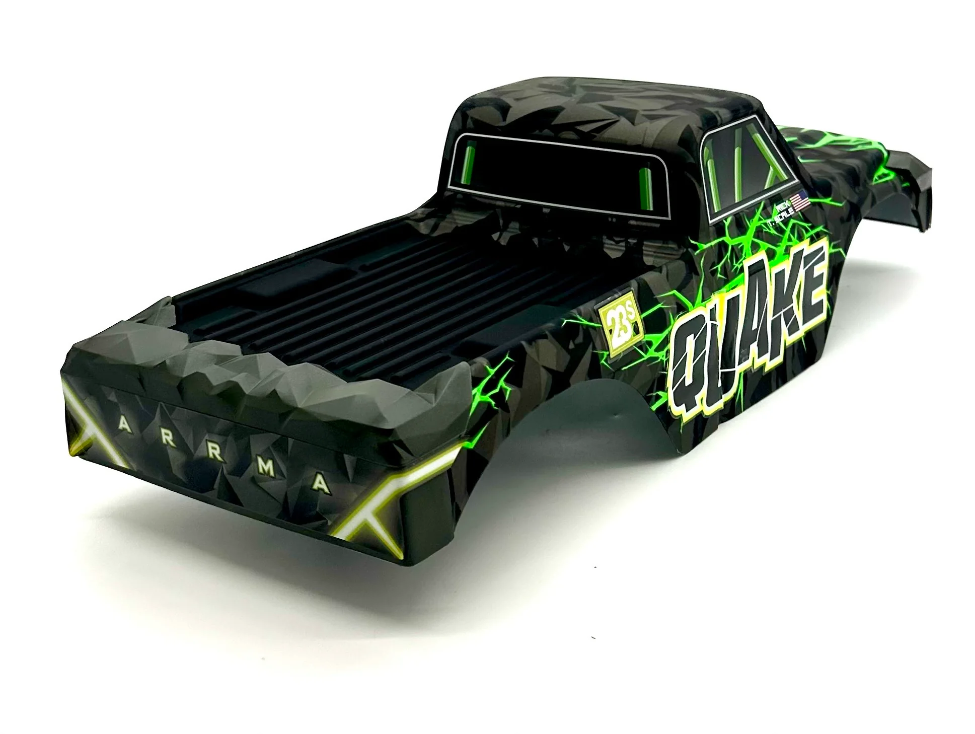 Arrma QUAKE 2wd - BODY (Green) assembled painted cover shell ARA3537 - Image 3