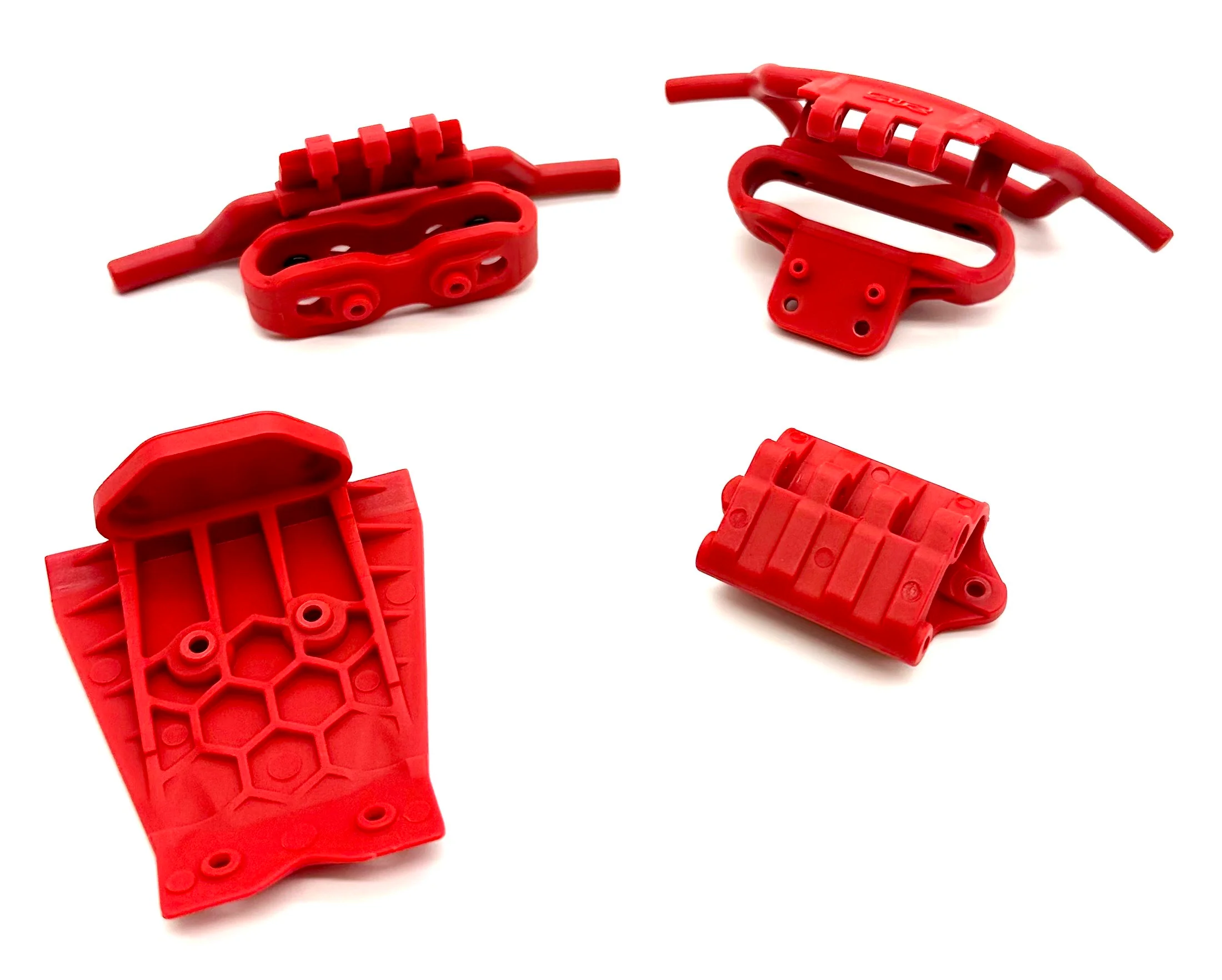 Arrma QUAKE 2wd - Bumpers (RED) Front Rear skid Mount Set ARA3537 - Image 2