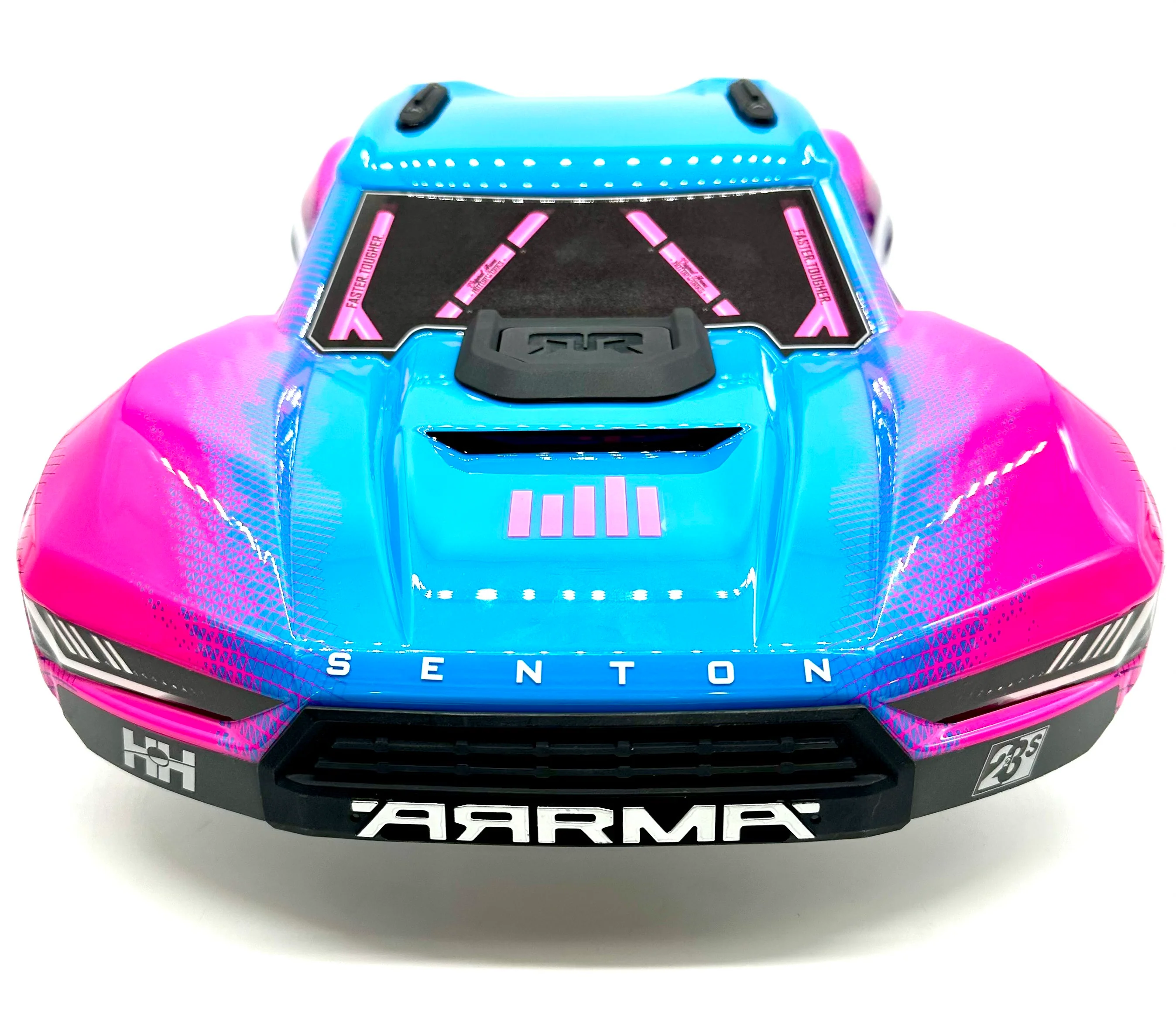 Arrma SENTON 4x4 223s - Body Shell (Pink Blue painted clipless ARA4303V4 - Image 2