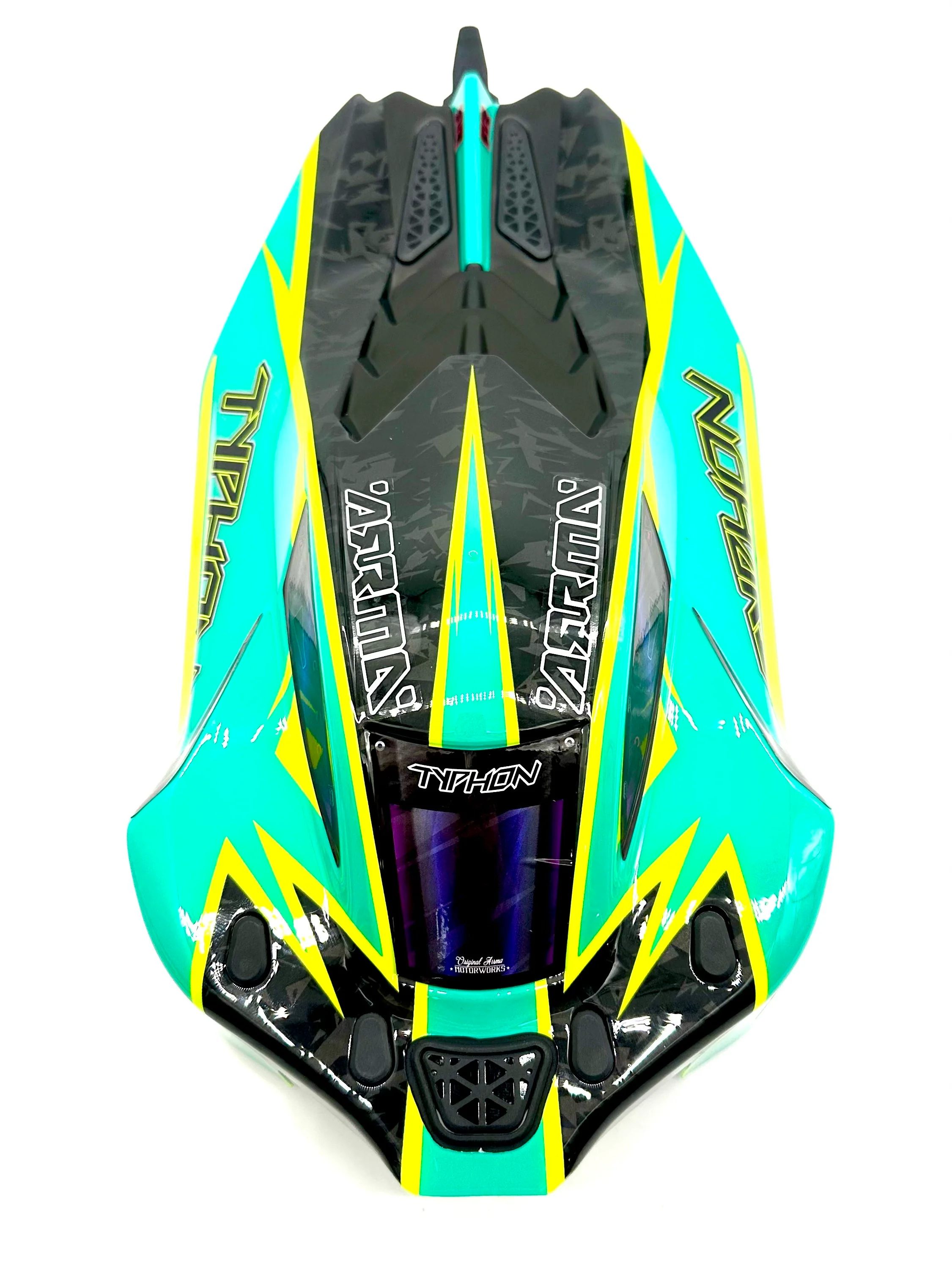 Arrma TYPHON 4x4 223s - Body Shell (Green Teal painted clipless ARA4306V4 - Image 2