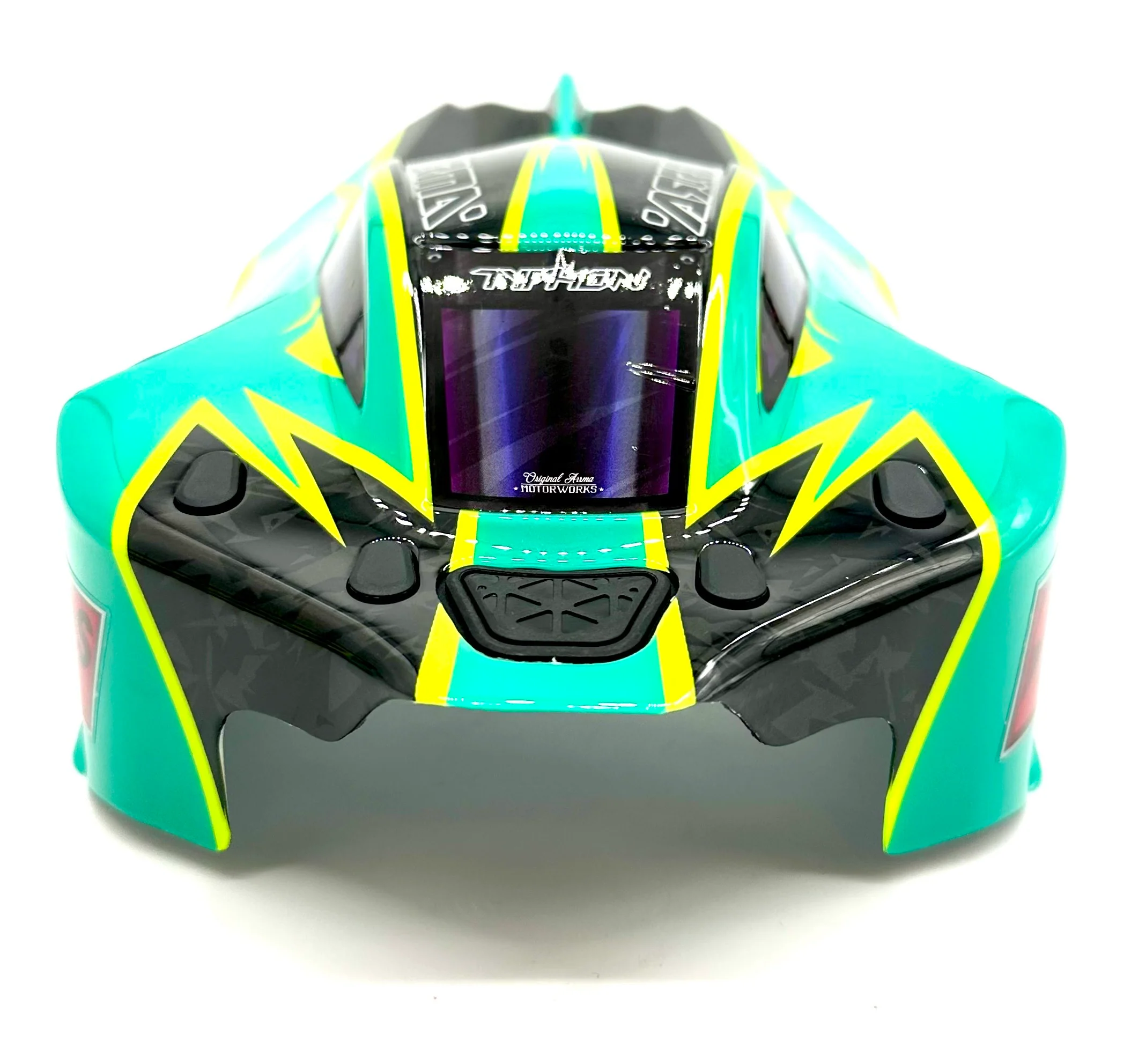 Arrma TYPHON 4x4 223s - Body Shell (Green Teal painted clipless ARA4306V4 - Image 3