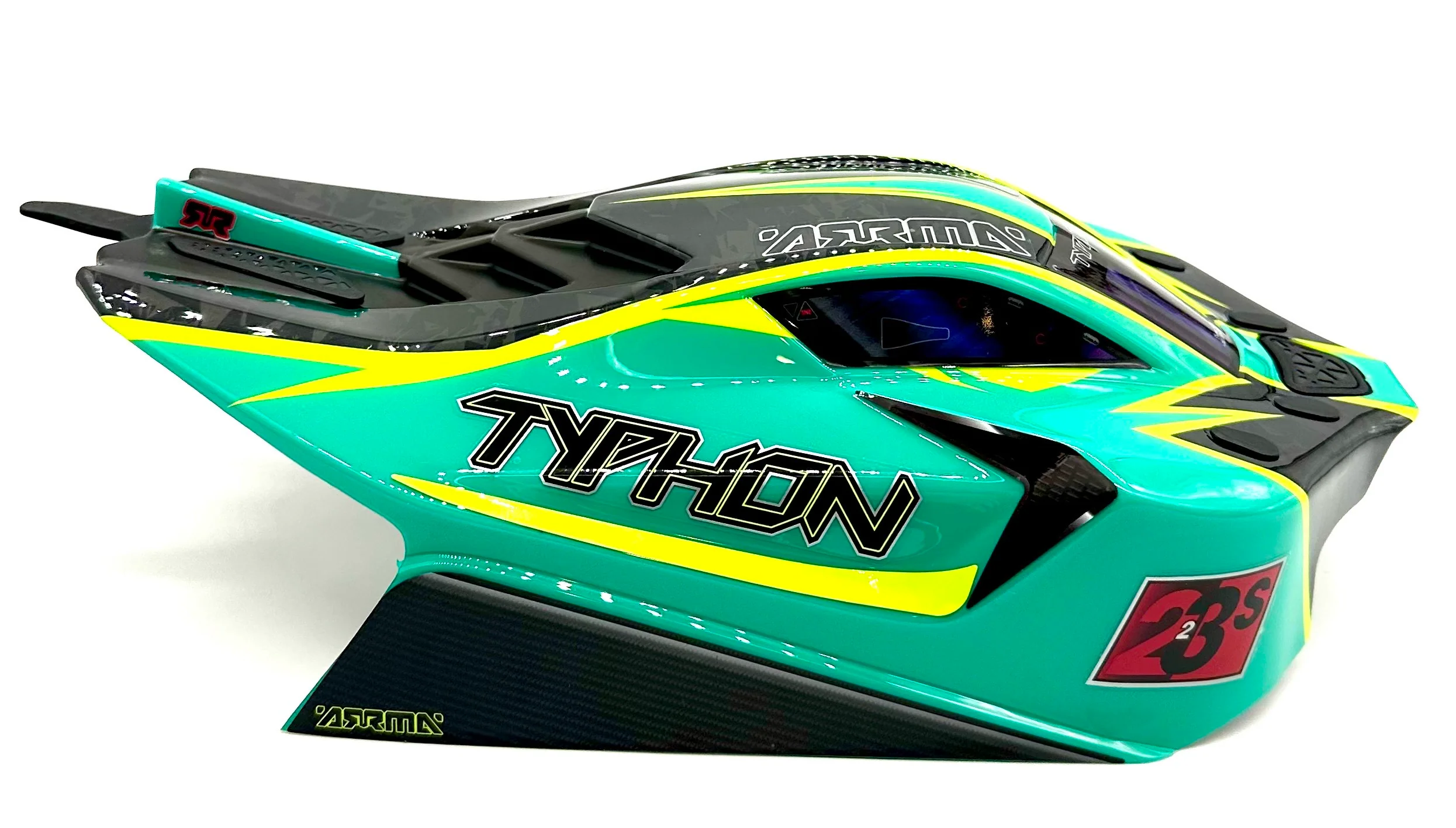 Arrma TYPHON 4x4 223s - Body Shell (Green Teal painted clipless ARA4306V4 - Image 5