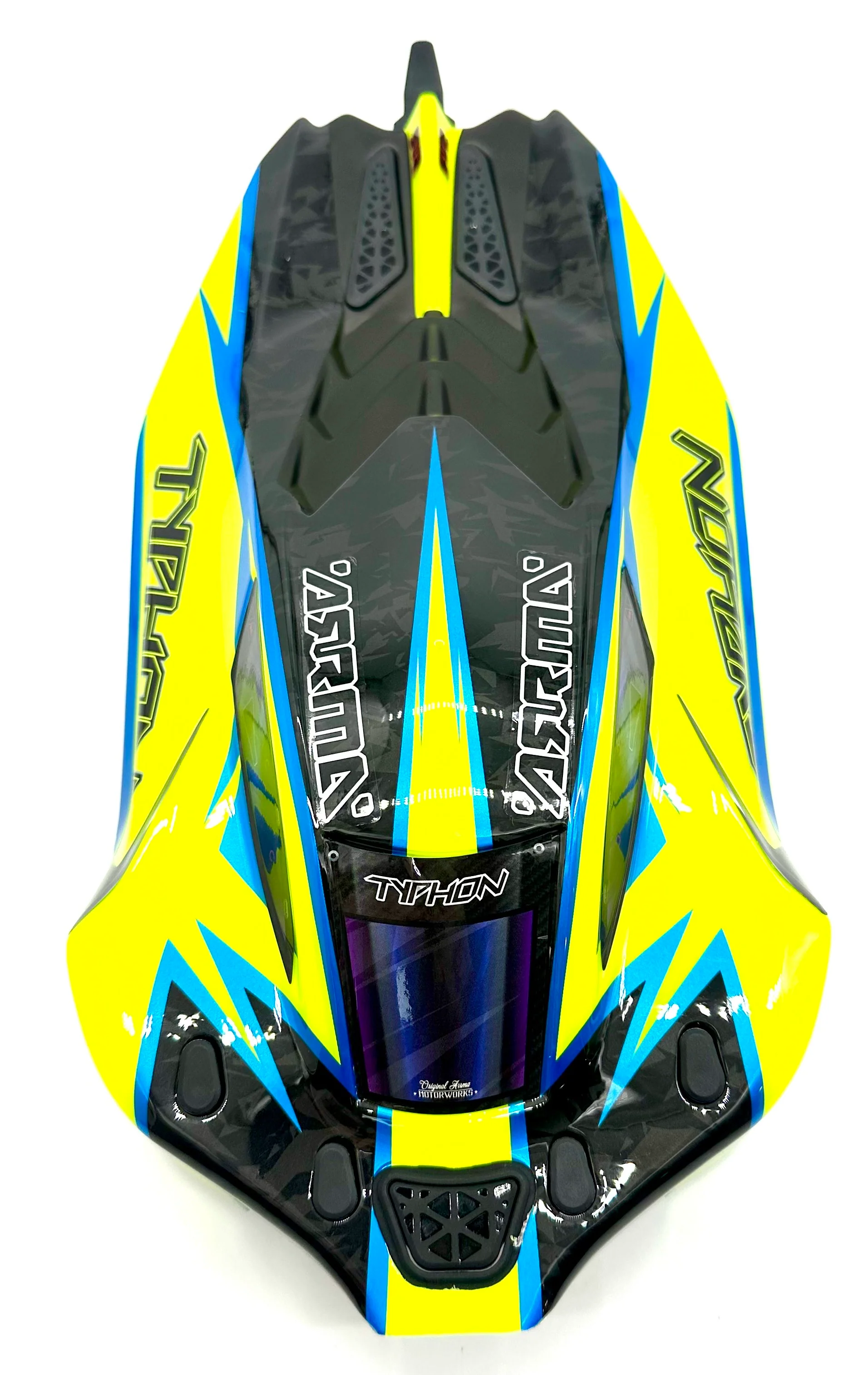 Arrma TYPHON 4x4 223s - Body Shell (Yellow painted clipless ARA4306V4 - Image 2